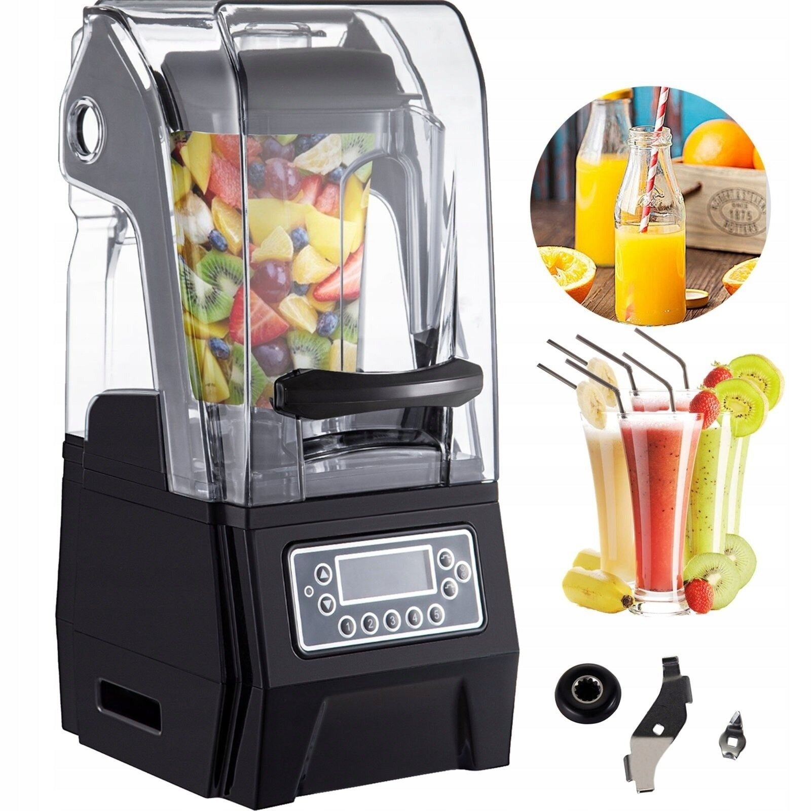 Chalice Blender 1500W with Silencing Cover Large Strong XTECH