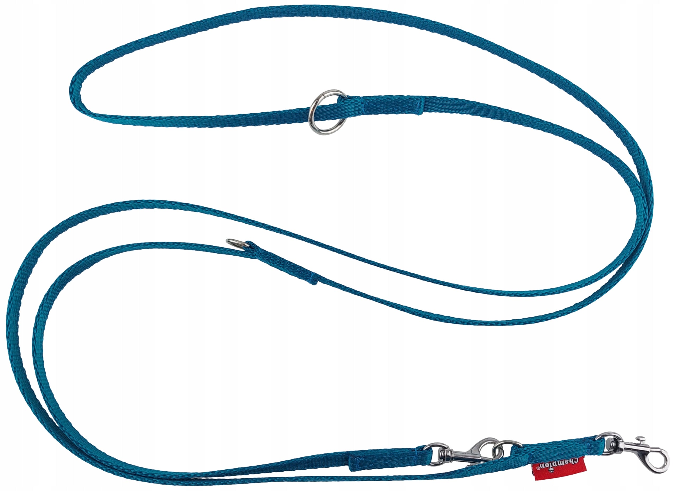 Champion Lanyard for Small Dog Tape Adjustable 300cm Tape 1,0cm Turquoise Maximum leash length 3 m