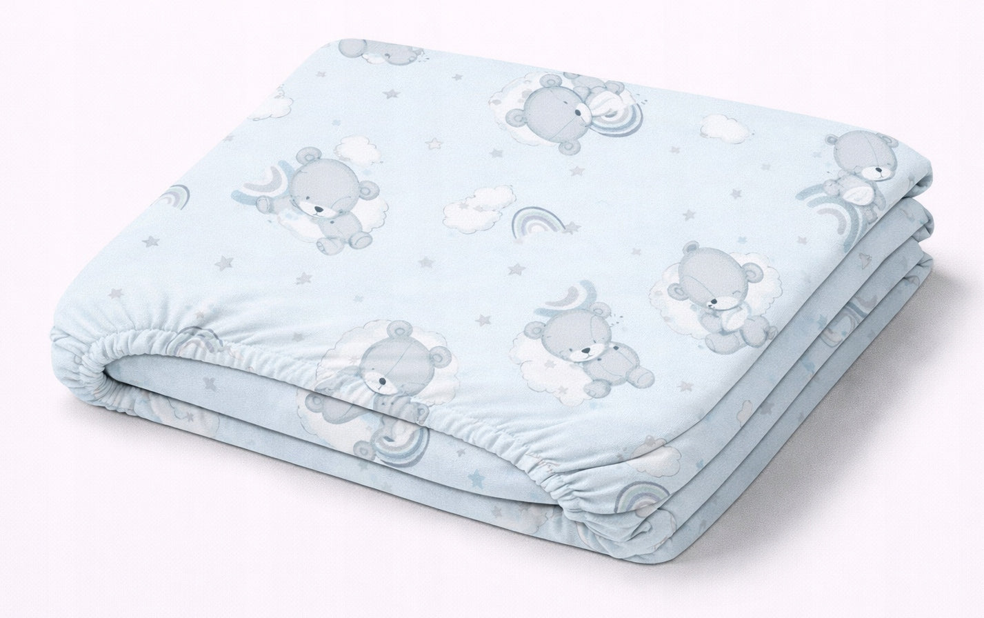 Changing Table Cover 80x50 Flannel Bear Rainbow Blue Szymex