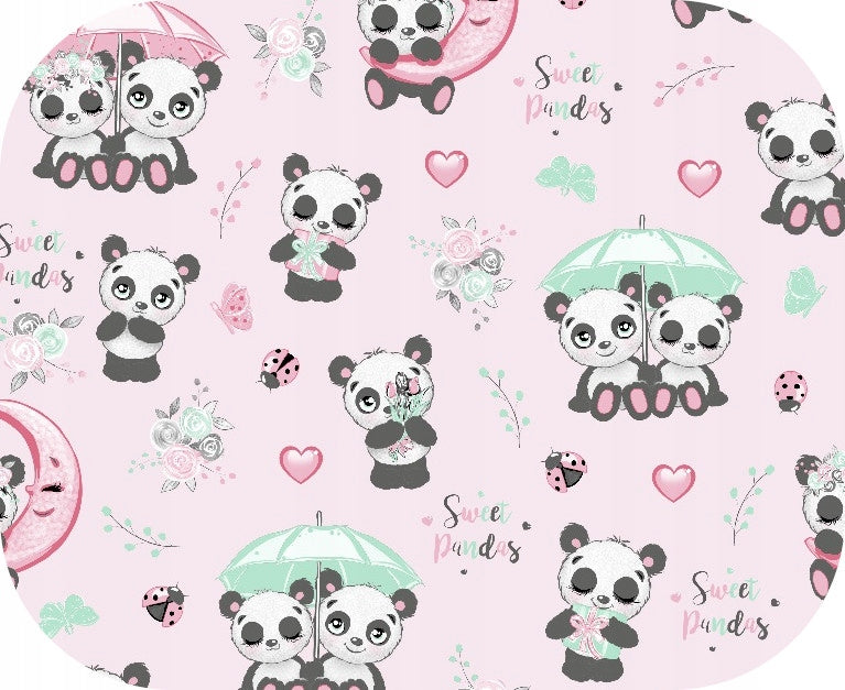 Changing Table Cover 80x50 Flannel Panda Roses Szymex Manufacturer code 5905214957360