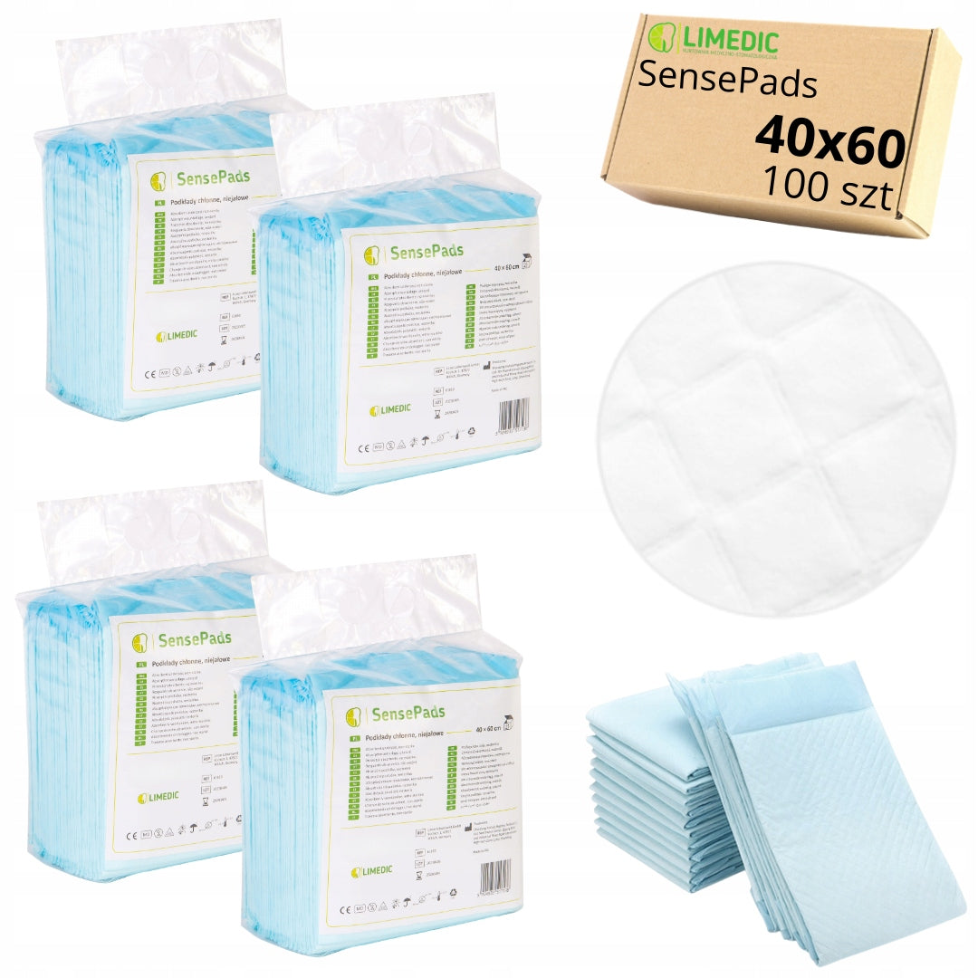Changing pad SensePads 40 x 60 cm ABSORBENT thick STRONG 100 pcs.