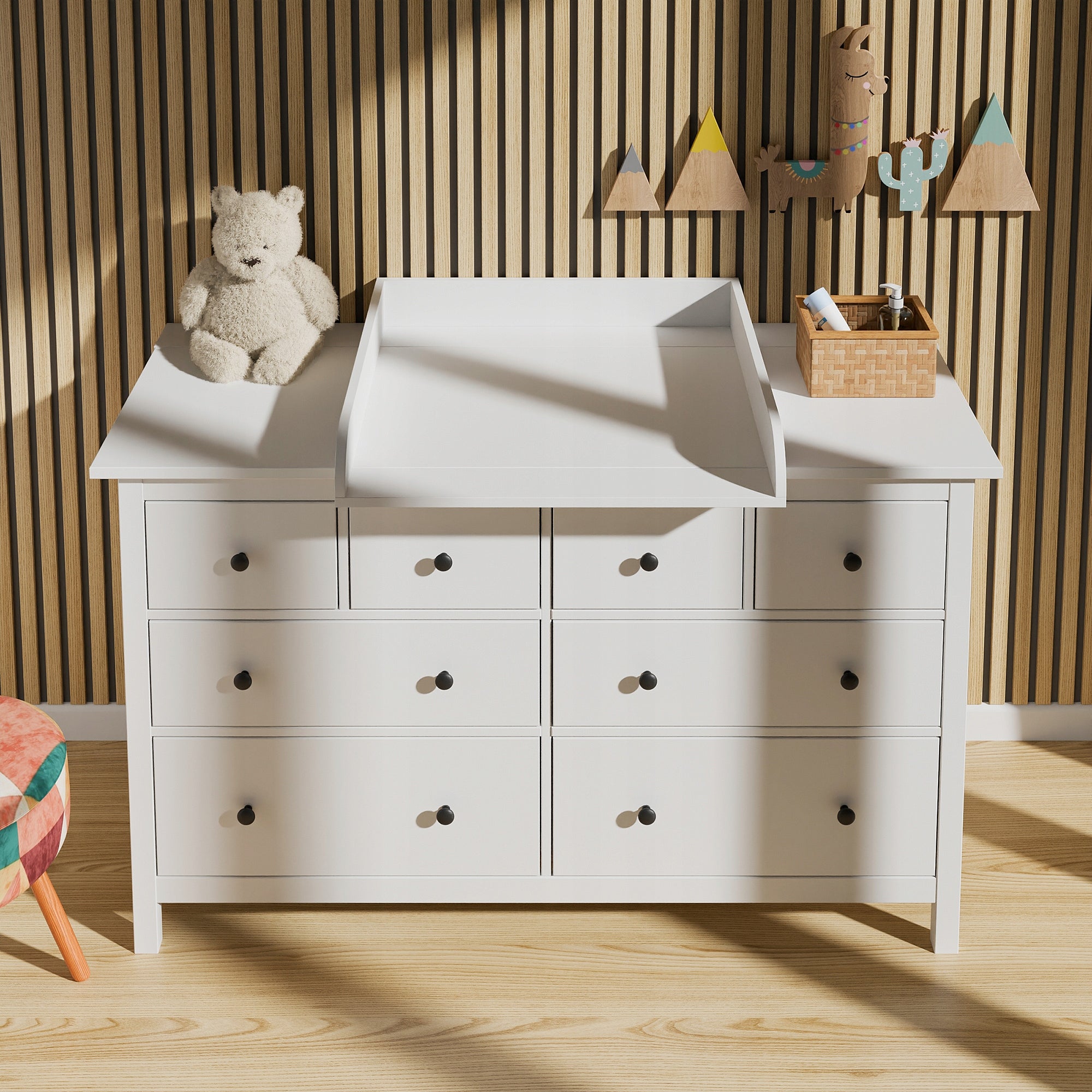 Changing pad for chest of drawers Hemnes IKEA 8 drawers with blend Brand Kidee