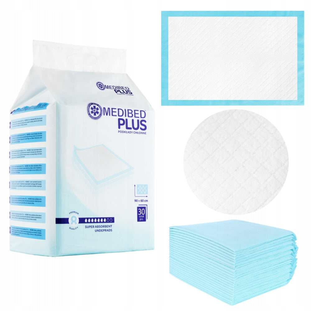 Changing pads MEDIBED PLUS 90x60 non-sterile PREMIUM 960ml 30 pcs. Packaging status original
