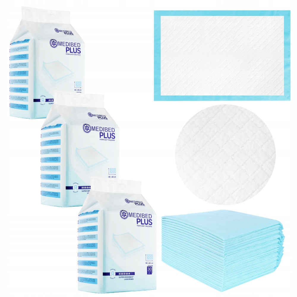 Changing pads MEDIBED PLUS 90x60 non-sterile PREMIUM 960ml 90 PCS. Medical device yes