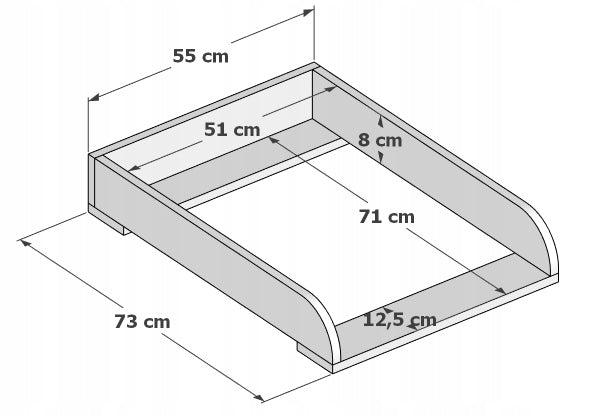 Changing table Dresser cover with a depth of 48 cm - Malm Ikea Manufacturer code Przewijaknakomodę