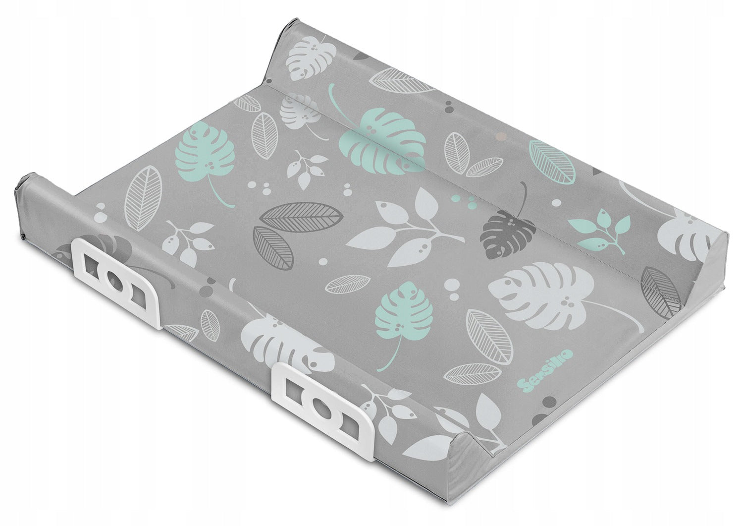 Changing table padded for cot chest of drawers 70 cm Floral grey flowers Sillo