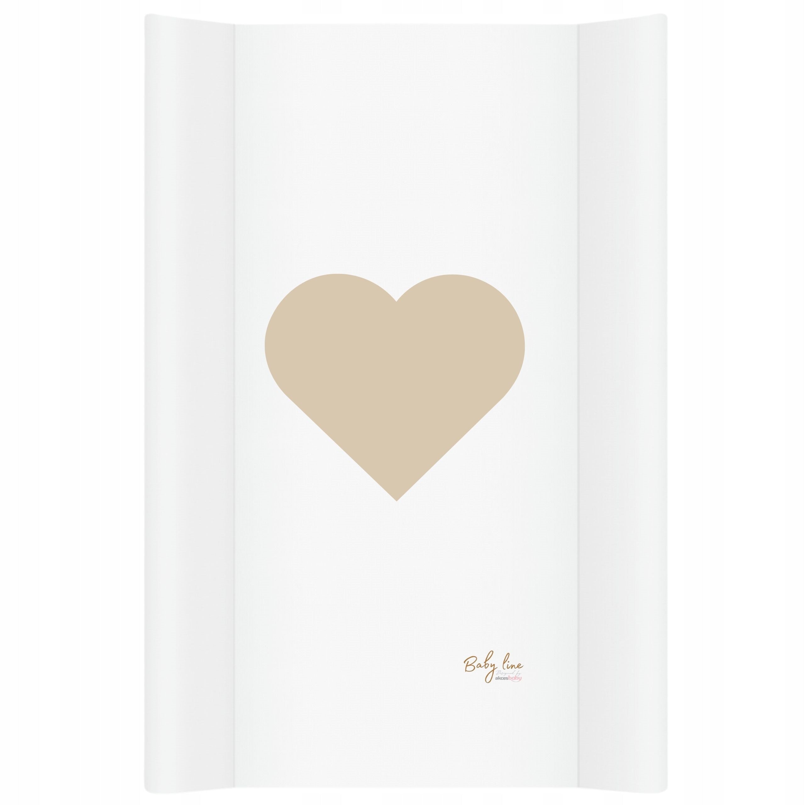 Changing table rigid for cot AkcesBaby 47 x 70 cm HEART BEIGE