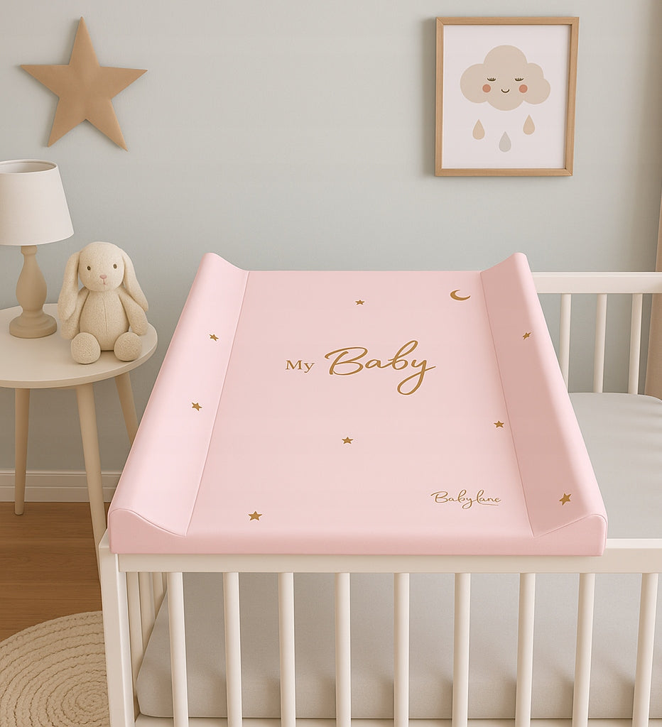 Changing table rigid for cot Baby Line PINK 47 x 70 cm pastel Manufacturer code 5905094230072