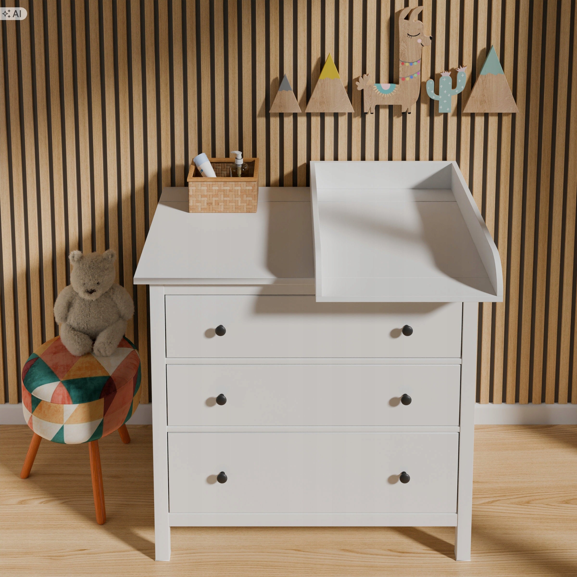 Changing table with blend chest of drawers Hemnes 70x50 cm right side Manufacturer code KHB50R