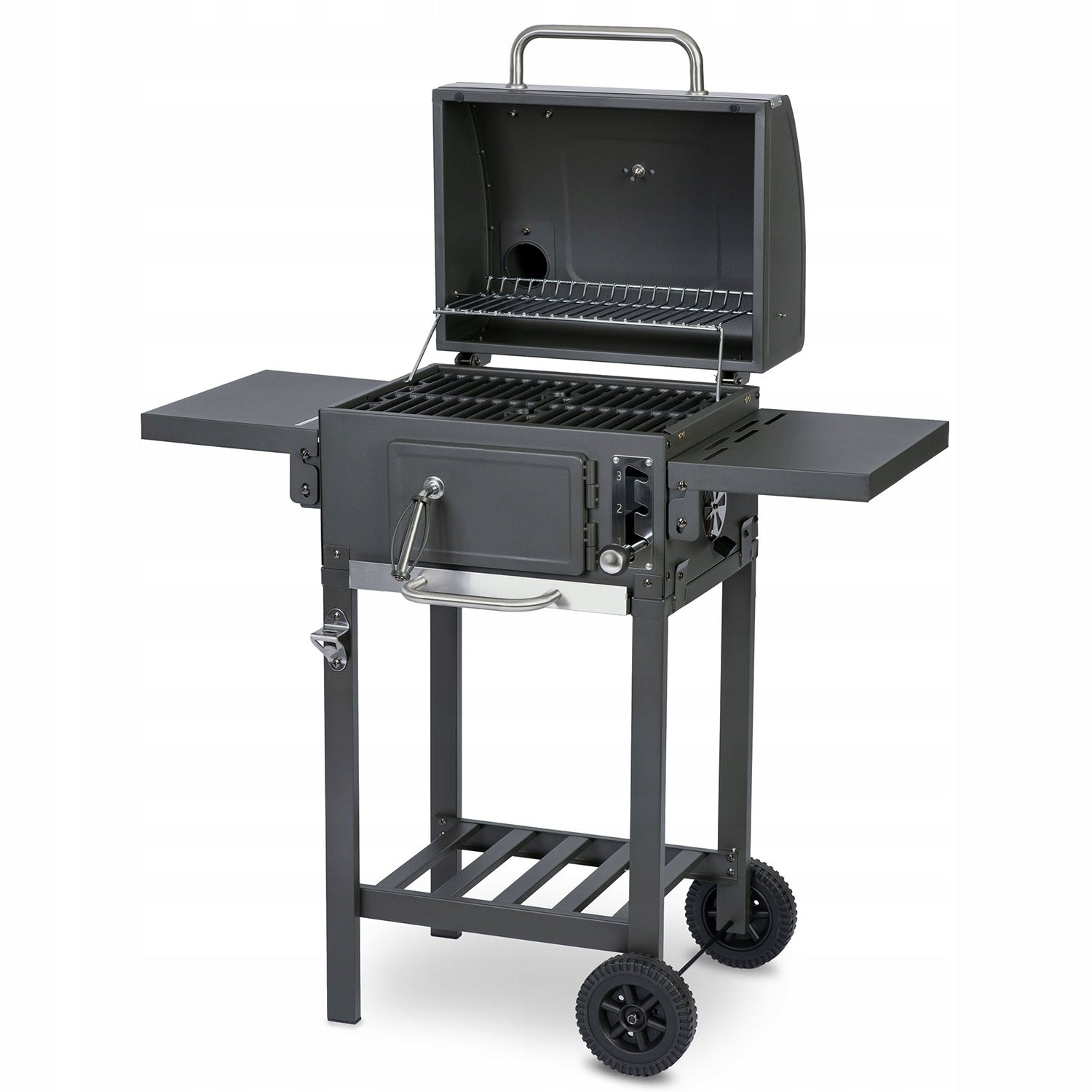 Charcoal Grill Berdsen Black Steel On Wheels Thermometer +COVER FREEBIE Manufacturer Berdsen