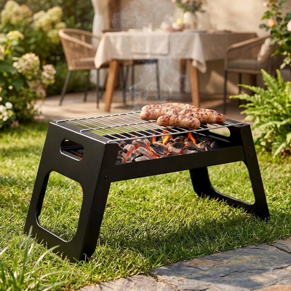 Charcoal Grill Folding Portable Garden Hiking Picnic Small 46 cm Packaging status original
