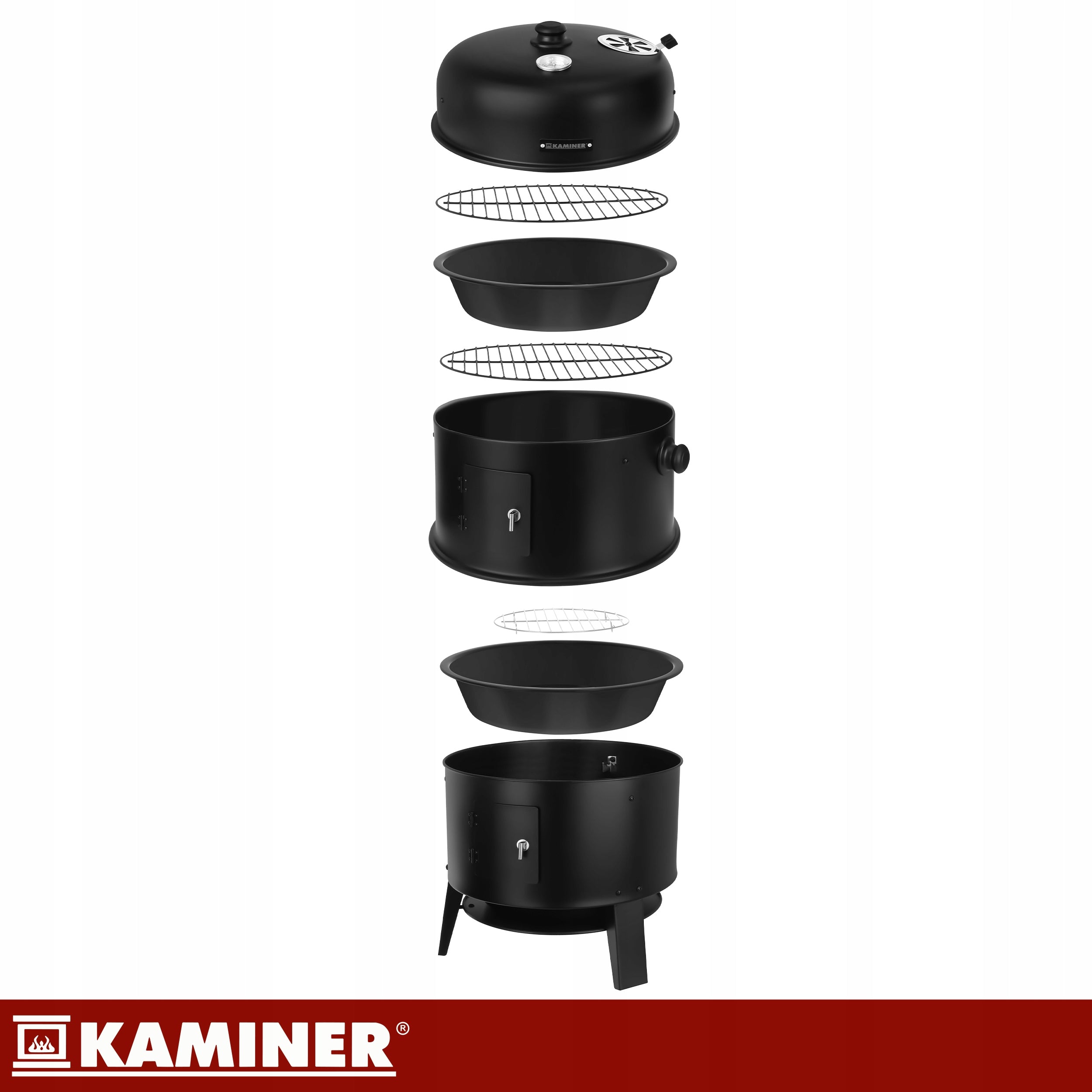 Charcoal Grill with Cover Garden Smokehouse Garden Thermometer 3in1 Smoker Manufacturer Kaminer