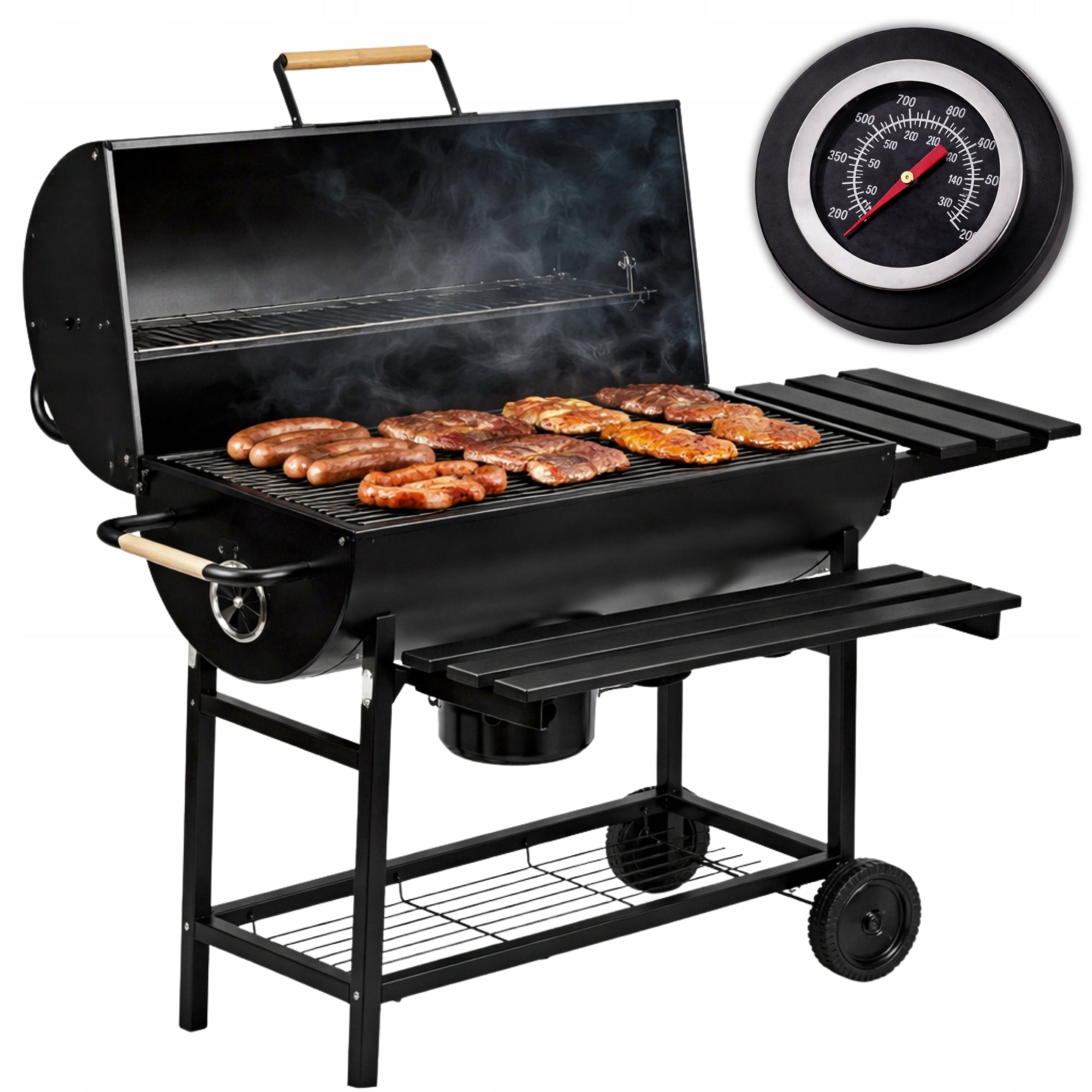 Charcoal Grill with Garden Cover Large with Shelf Ashtray Grate Portable