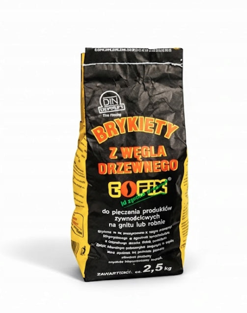 Charcoal briquette Tofix 2,5 kg IDEAL FOR BARBECUE Packaging status original