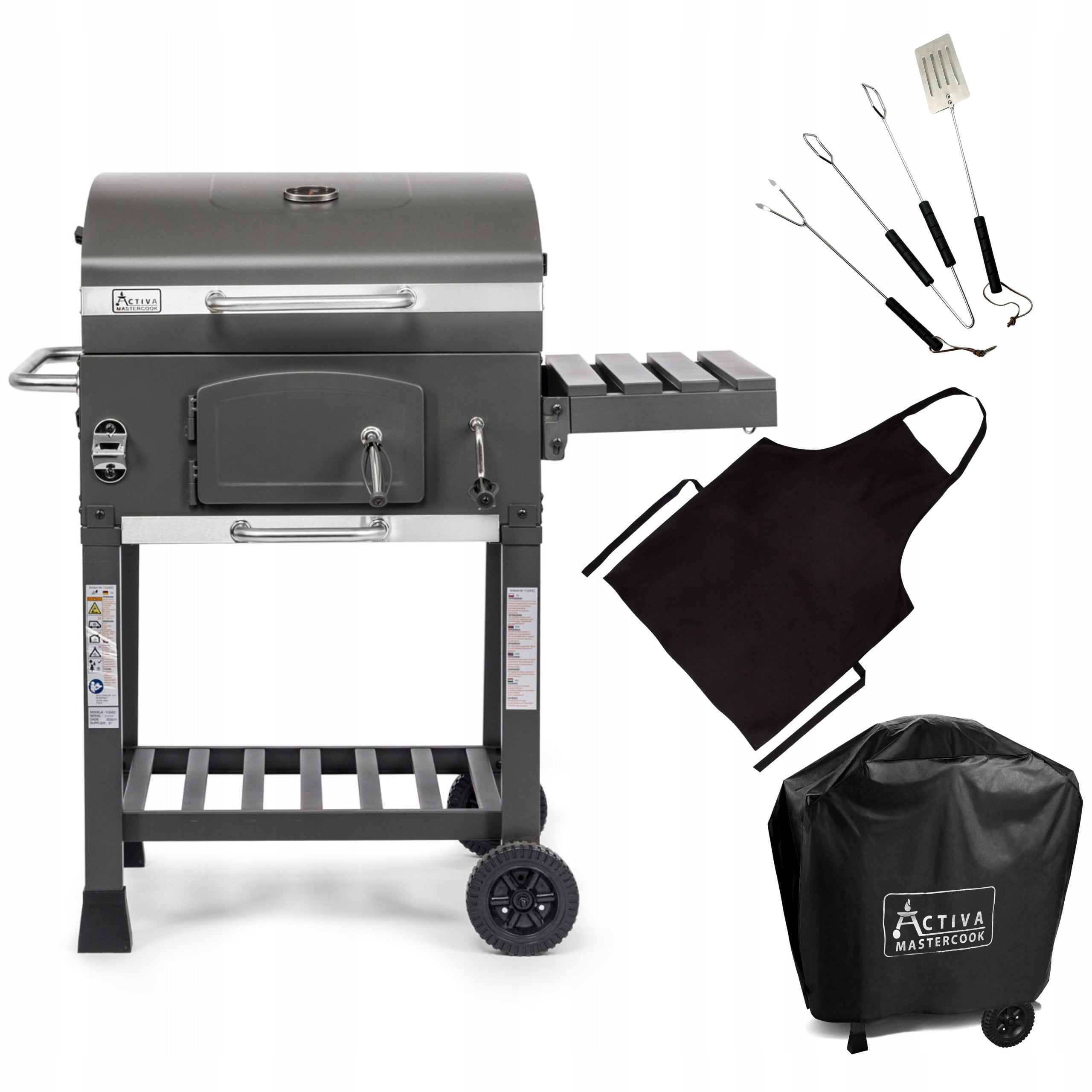 Charcoal grill Activa Angular + cover Activa 57,5x42 cm