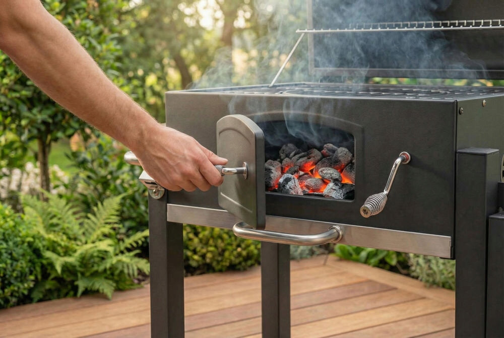 Charcoal grill GÖTZE & JENSEN GG710 with chimney 56.5 x 41.8 cm Grate width 41.8 cm