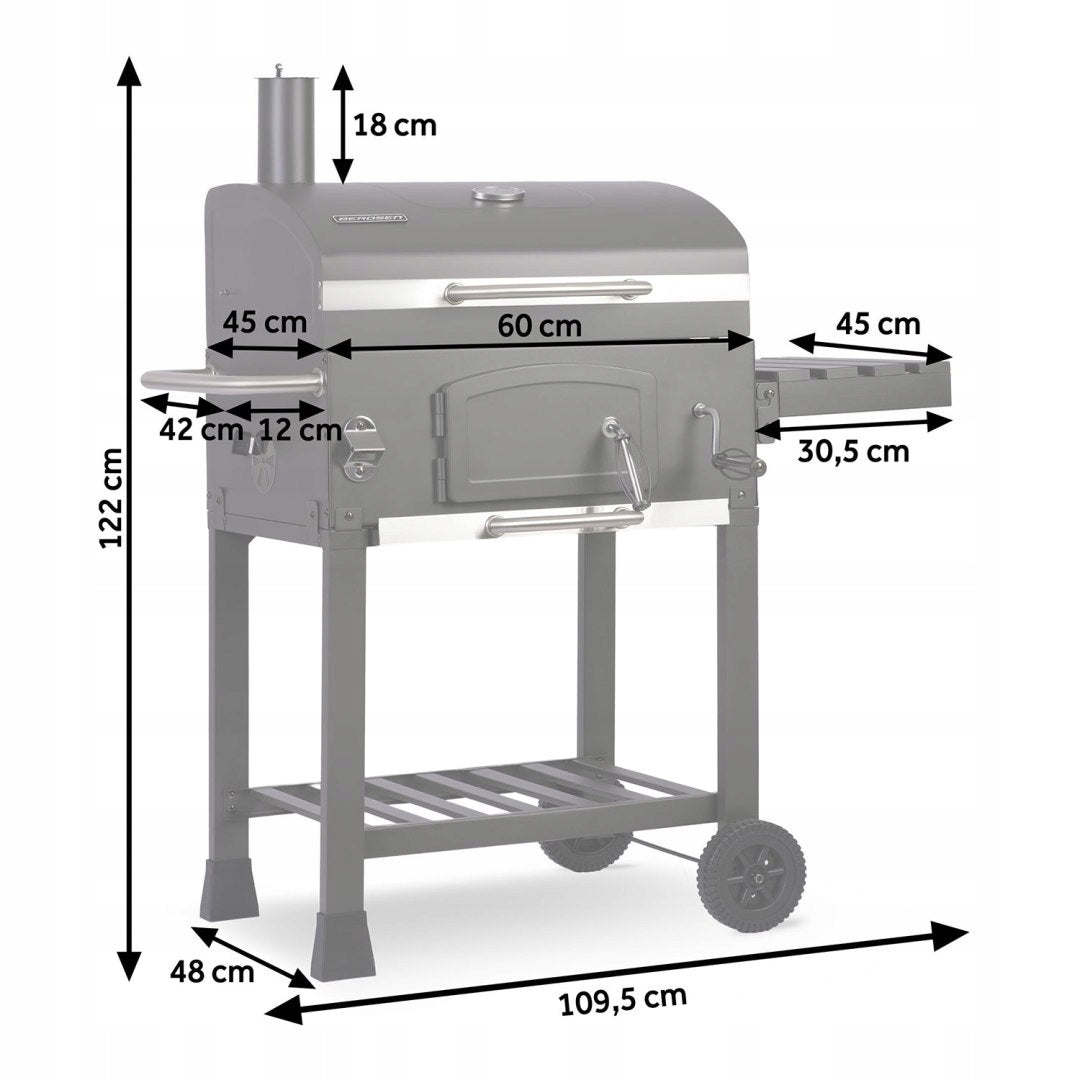 Charcoal grill with cover Berdsen BD-891 black Manufacturer Berdsen