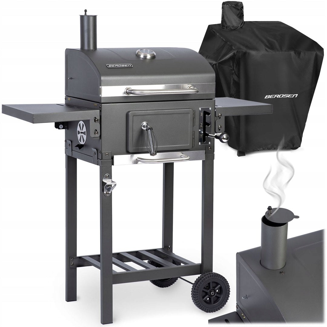 Charcoal grill with cover Berdsen BD-892 black