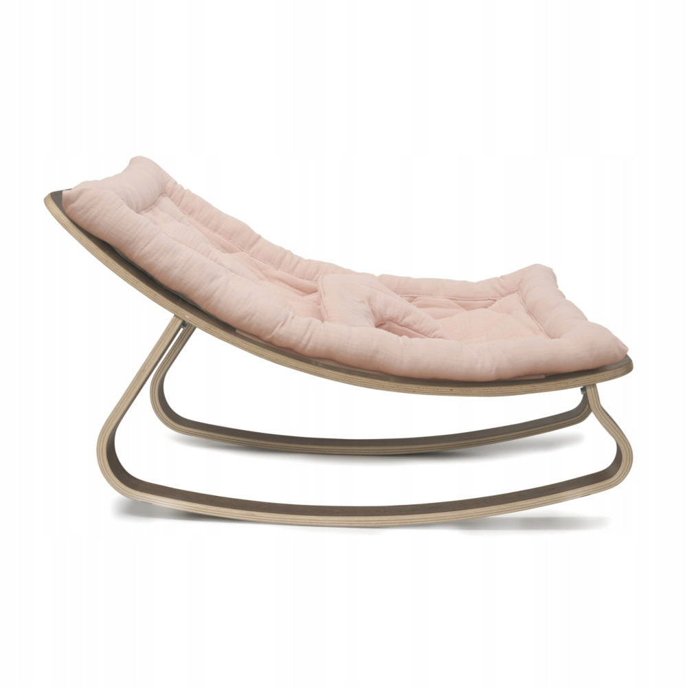 Charlie Crane Sun Lounger Levo Walnut Organic Nude Pink Kid's weight 0 - 9 kg