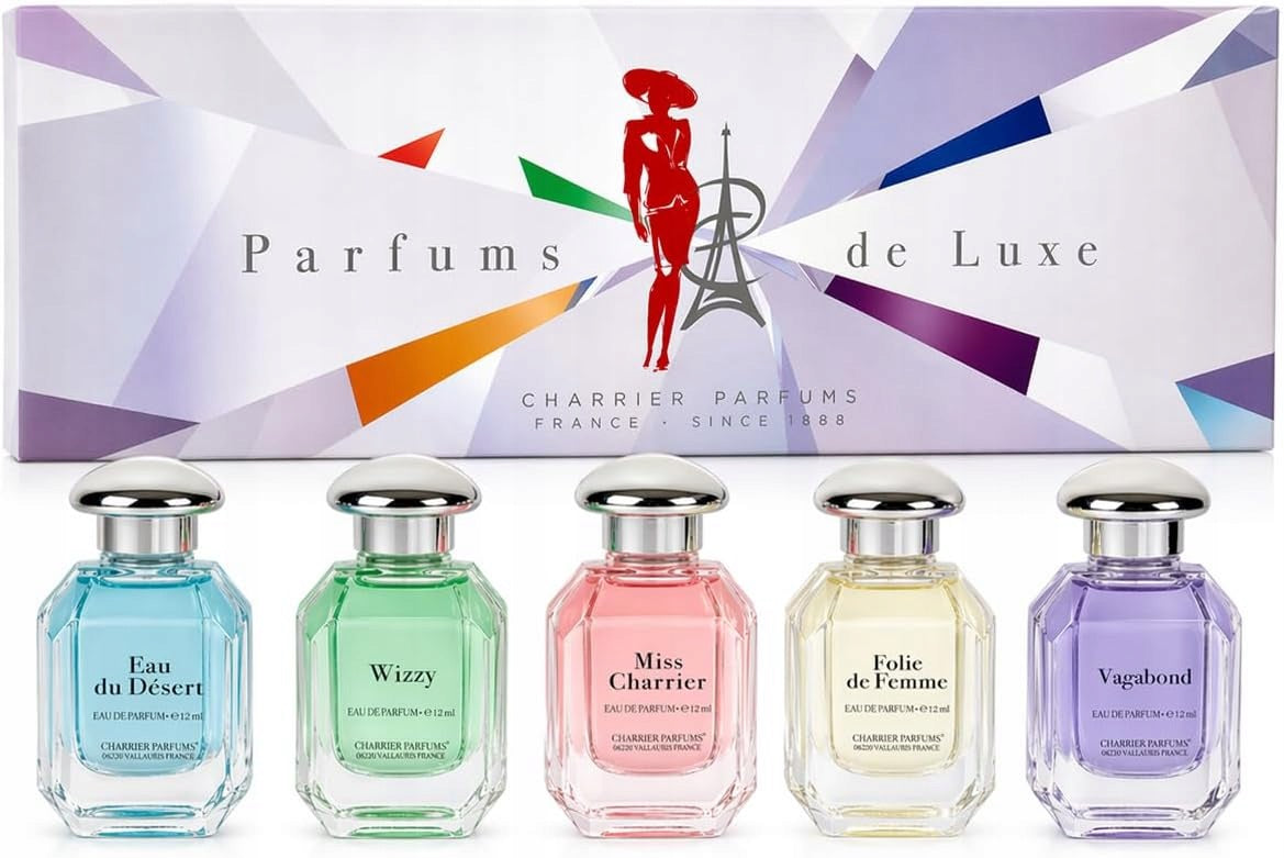 Charrier Parfums Set of 5 Miniature Perfumed Water for Women 60ml France