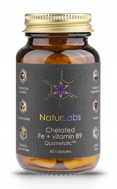 Chelated iron with NaturLabs folic acid (28mg of iron per serving)