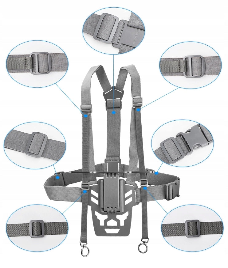Chest Mount Adjustable Harness for DJI RC PLUS Remote Control Brand Sunnylife