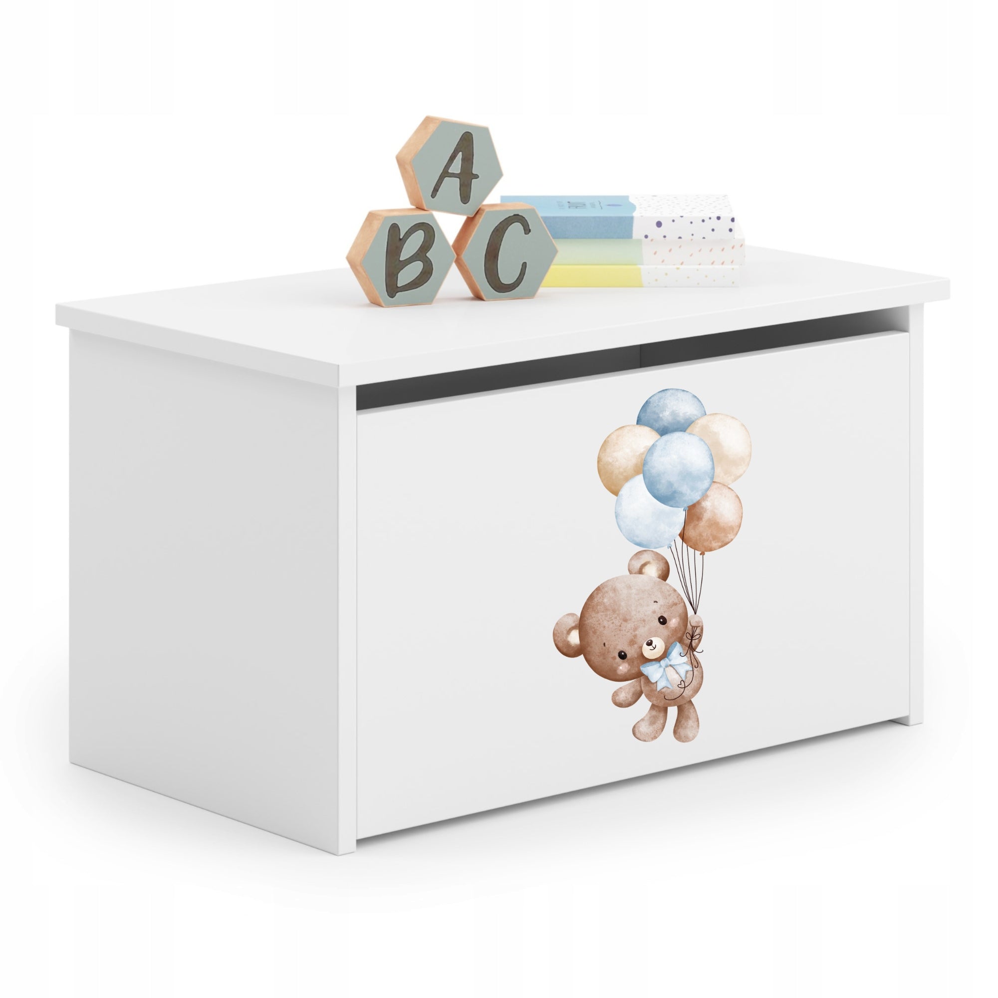 Chest box toy container DARIA white Sweet Bear