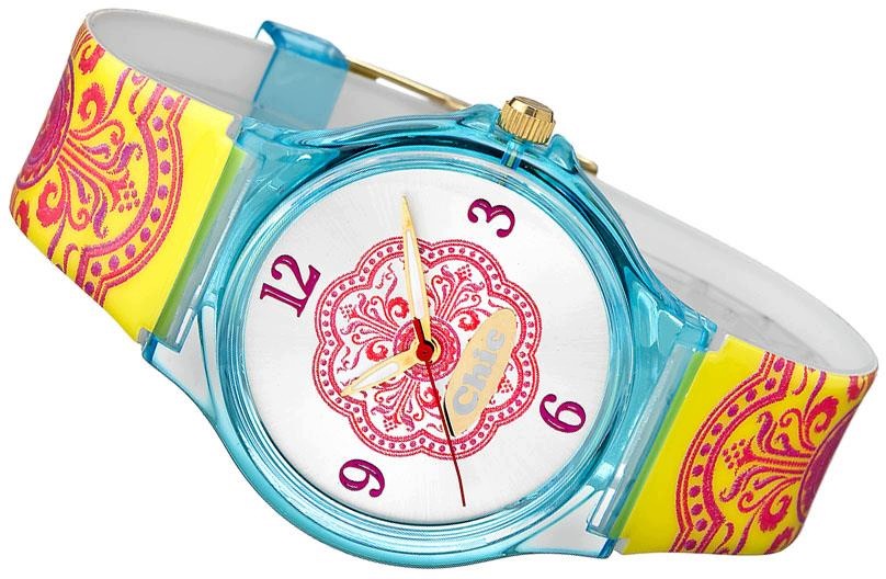 Chic watch hand blue strap Brand no brand