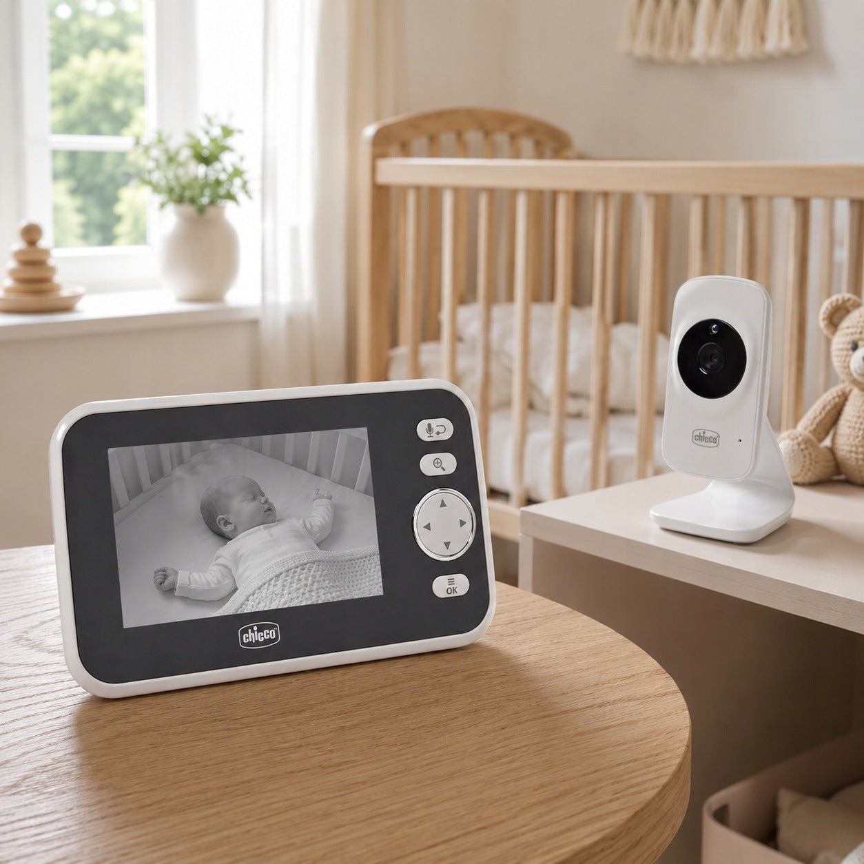 Chicco Deluxe baby monitor 4,3" LCD camera night mode Packaging status original