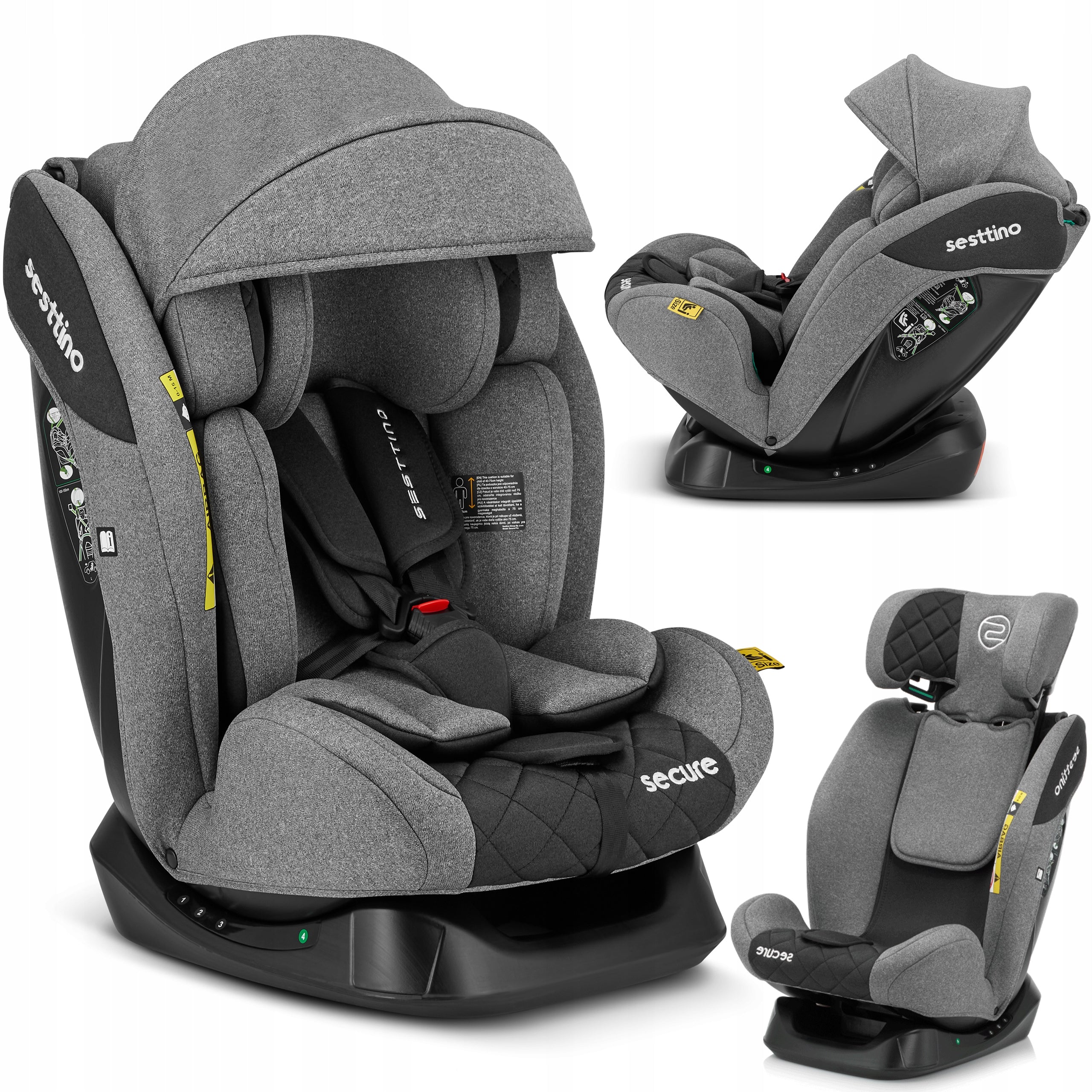 Child Car Seat 0-36kg Child Safe 40-150cm Sesttino SecurePro