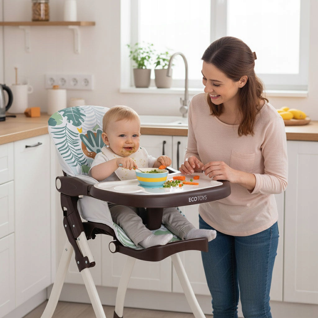 Child high chair folding + toys ECOTOYS Packaging status original