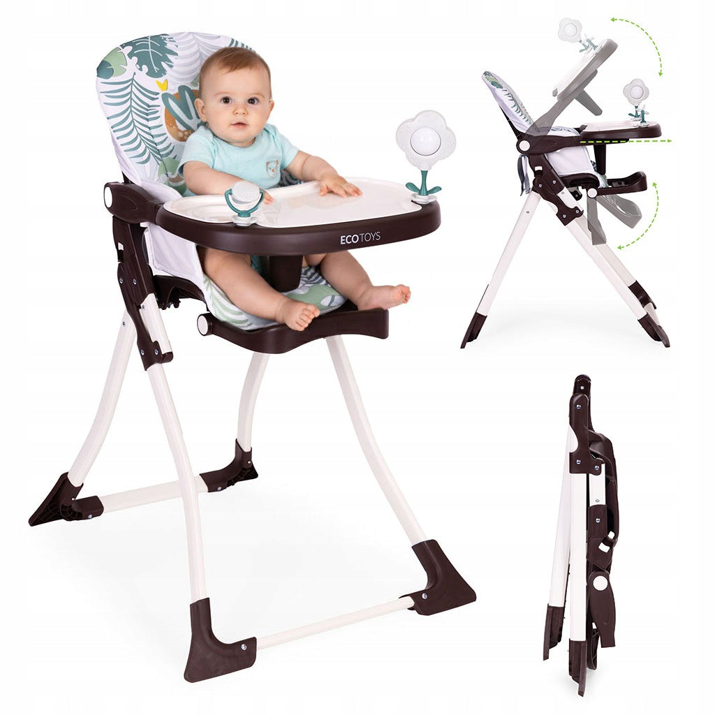 Child high chair folding + toys ECOTOYS