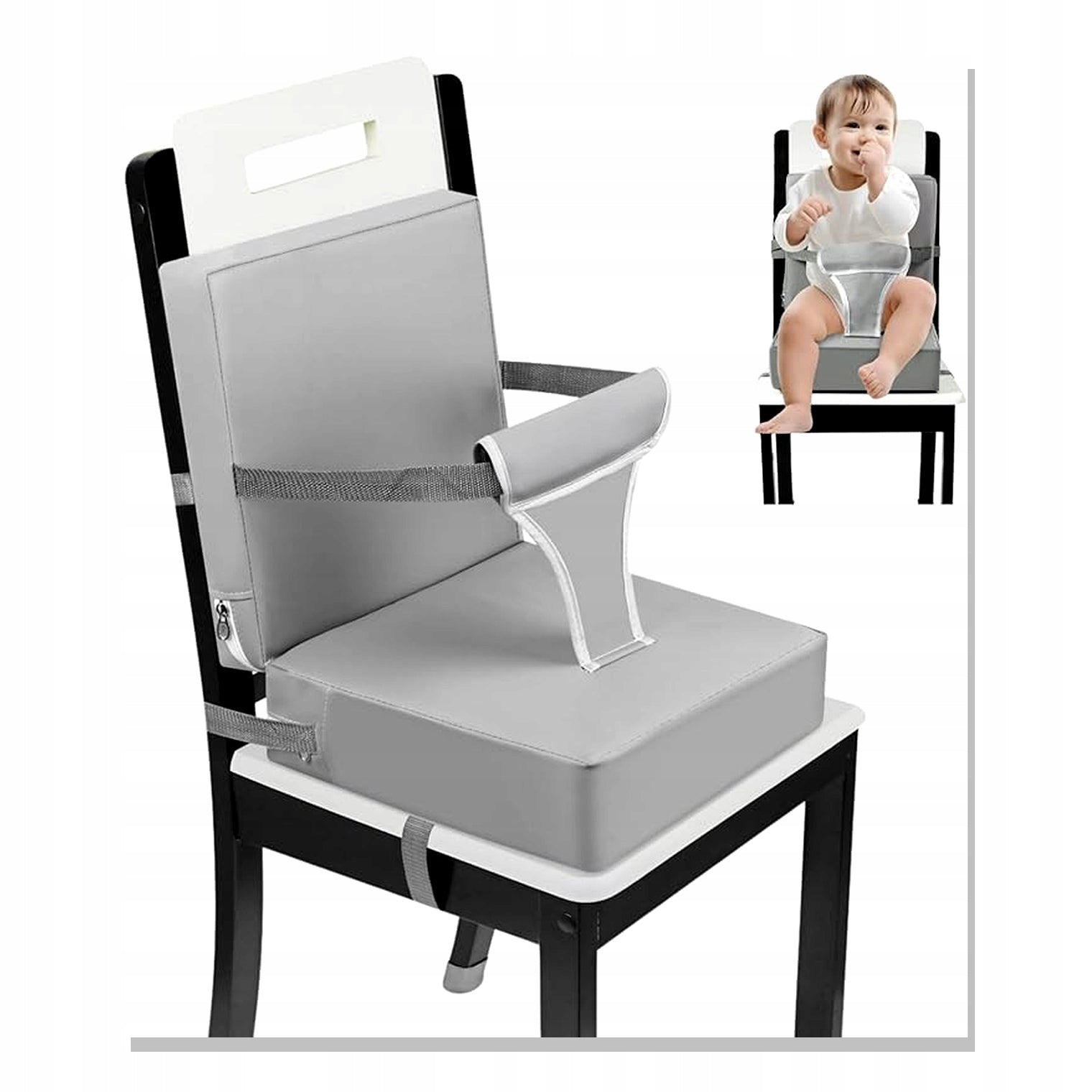 Child seat for feeding table fastened elevation safe