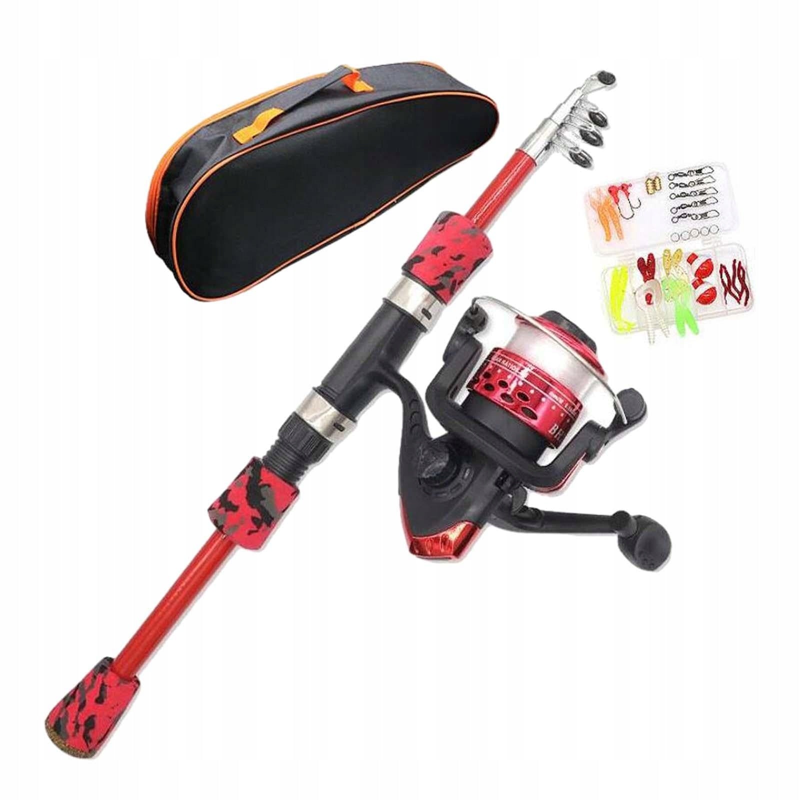 Children's Fishing Rod Set, Complete Fishing Rod Set for Freshwater Red Packaging status original