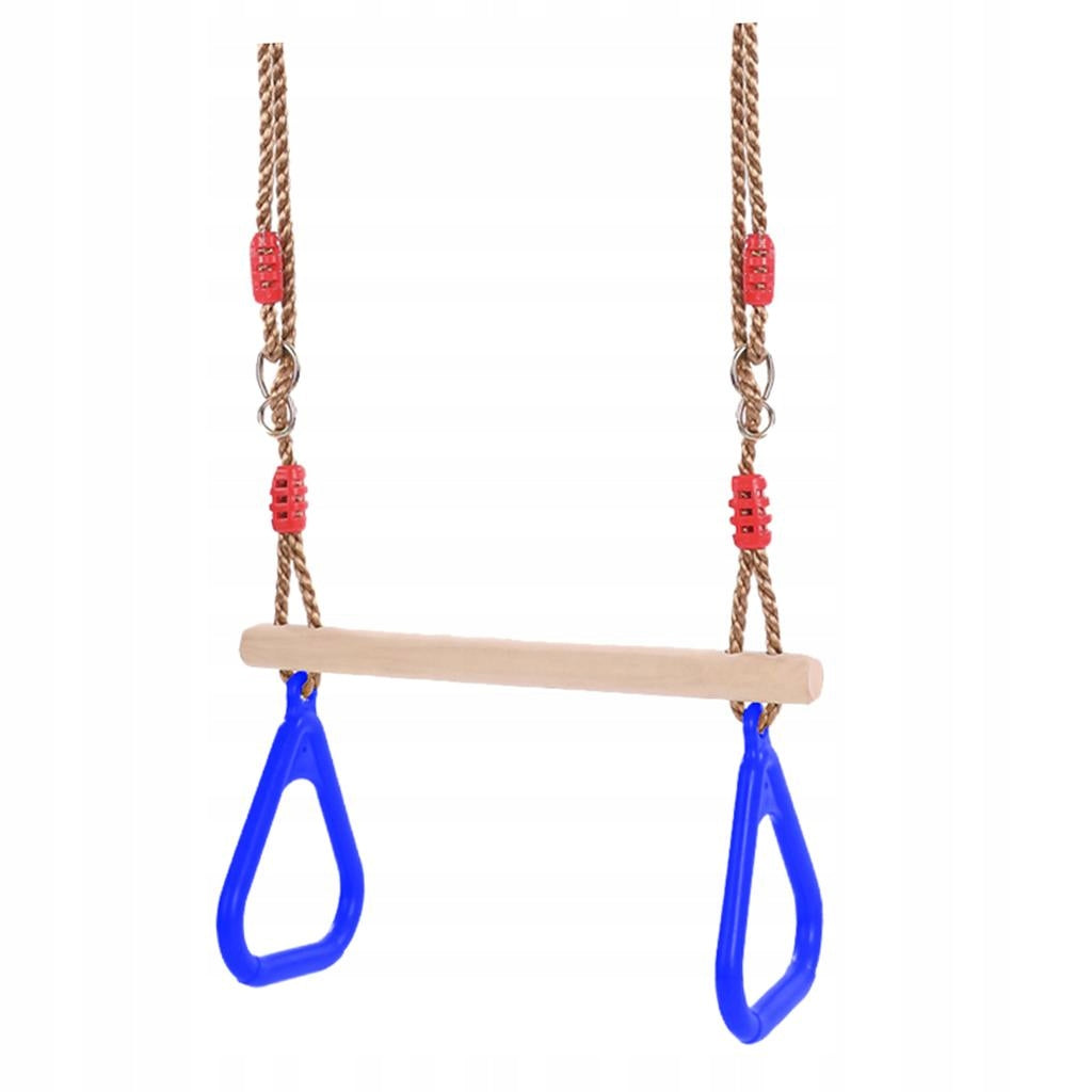 Children Wooden Swing with Rings for Indoor Blue Brand no brand