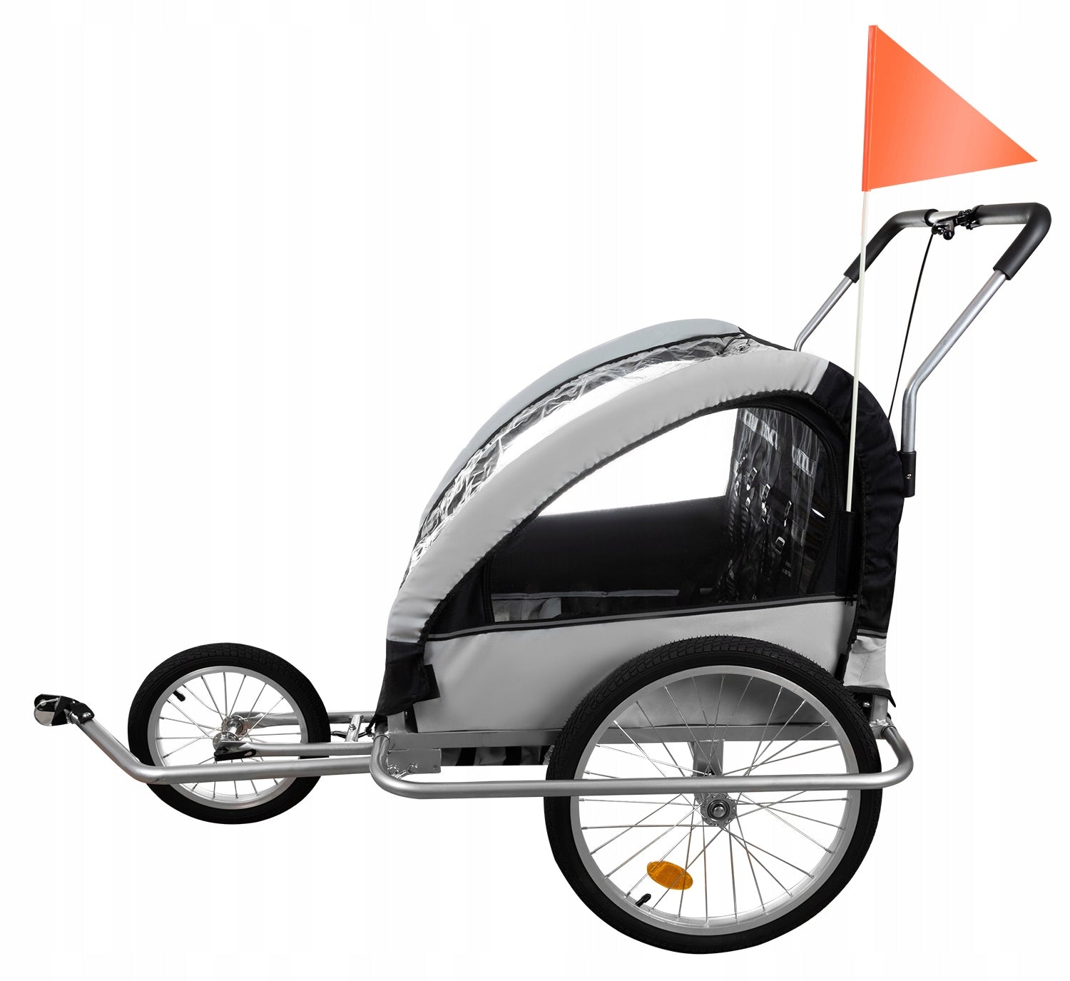 Children's Bicycle Trailer Jogger for Bike 2 Person Transport 3in1 Model Przyczepka Rowerowa dla Dzieci Jogger Transportowa