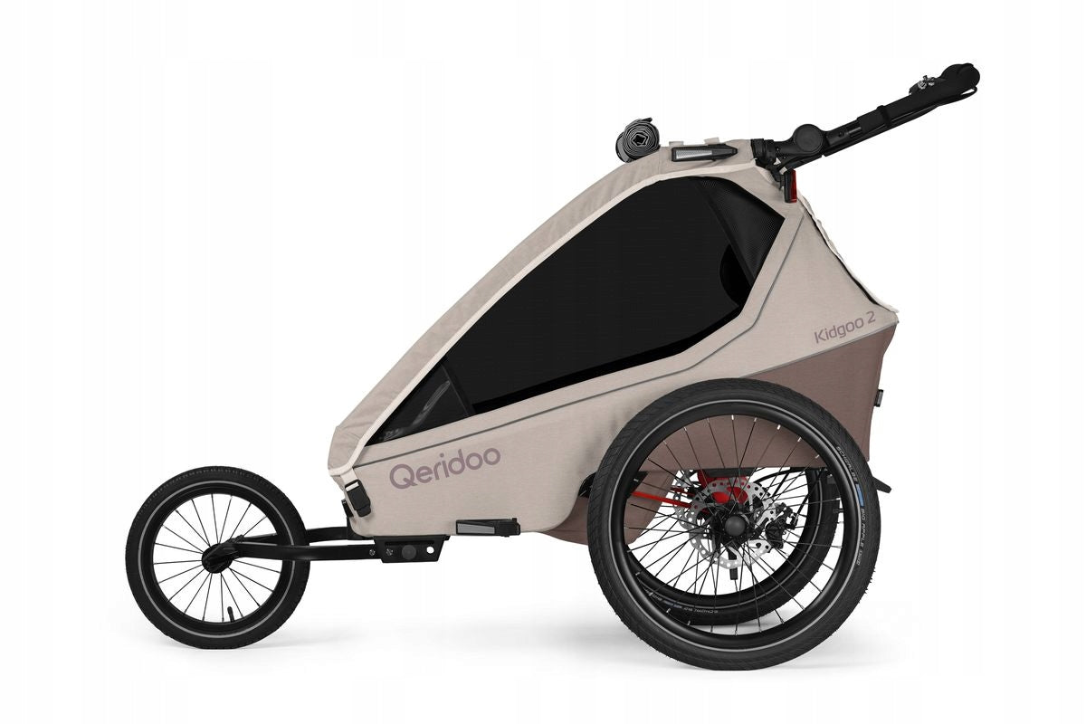 Children's Bicycle Trailer Qeridoo KidGoo 2 Pro Gen 2 Barista Brown Maximum load 60 kg