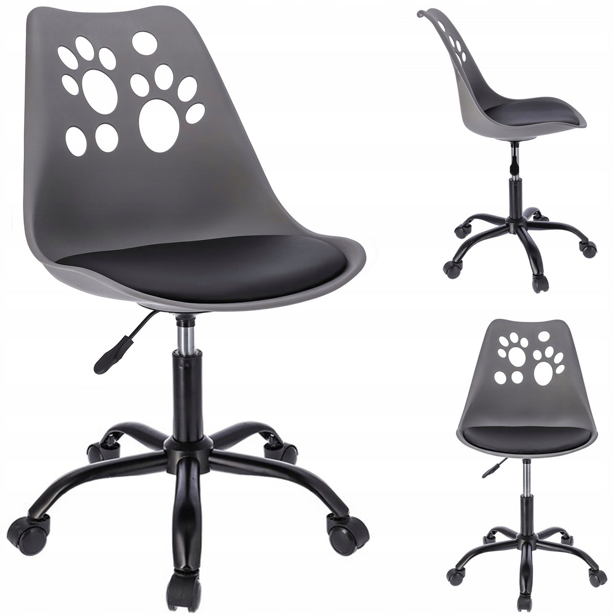 Children's Desk Chair Jumi Joy Swivel for Desk Grey-Black 1pcs