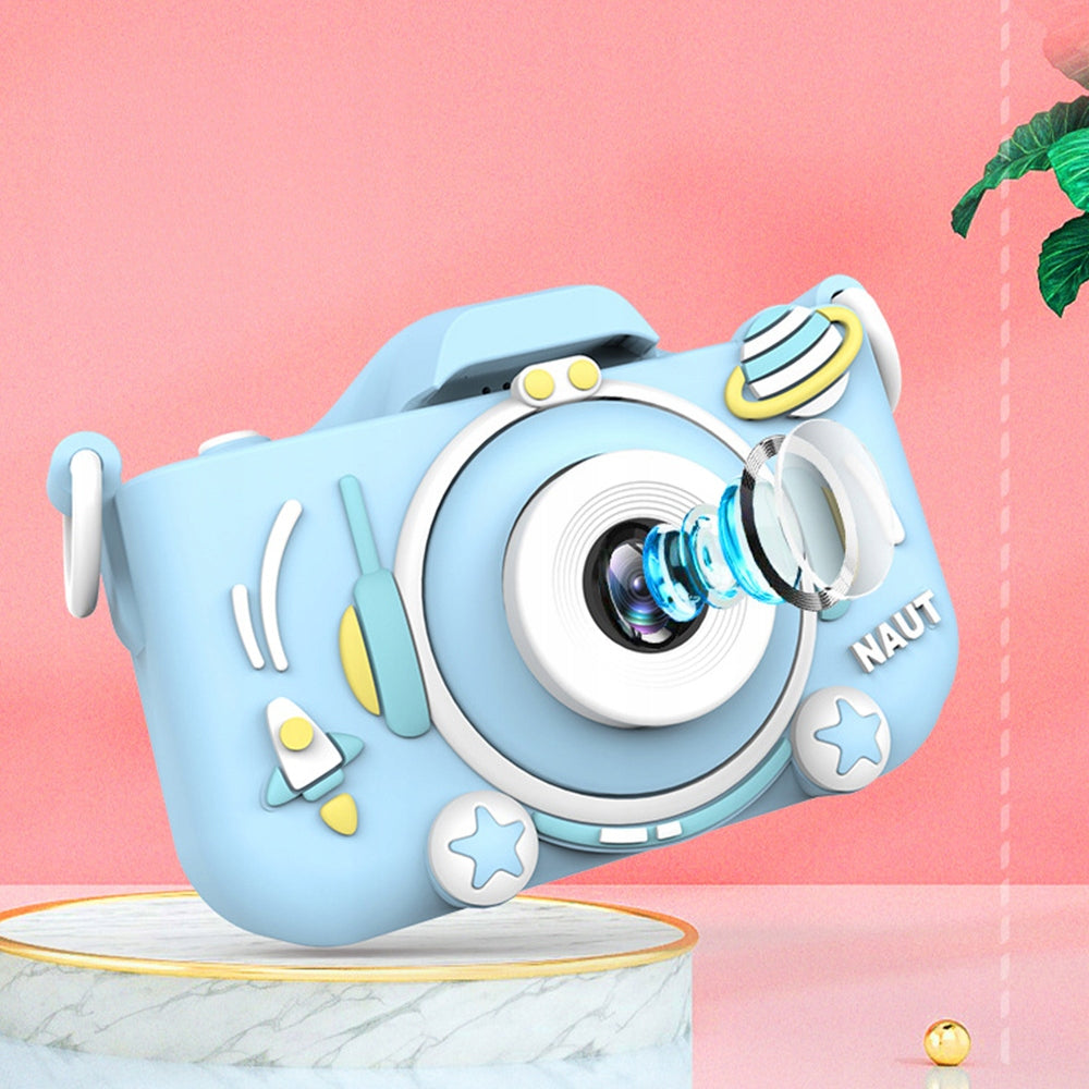 Children's Digital Camera 40MPX Game Camera + Lanyard Blue Astronaut Brand CoolStaff