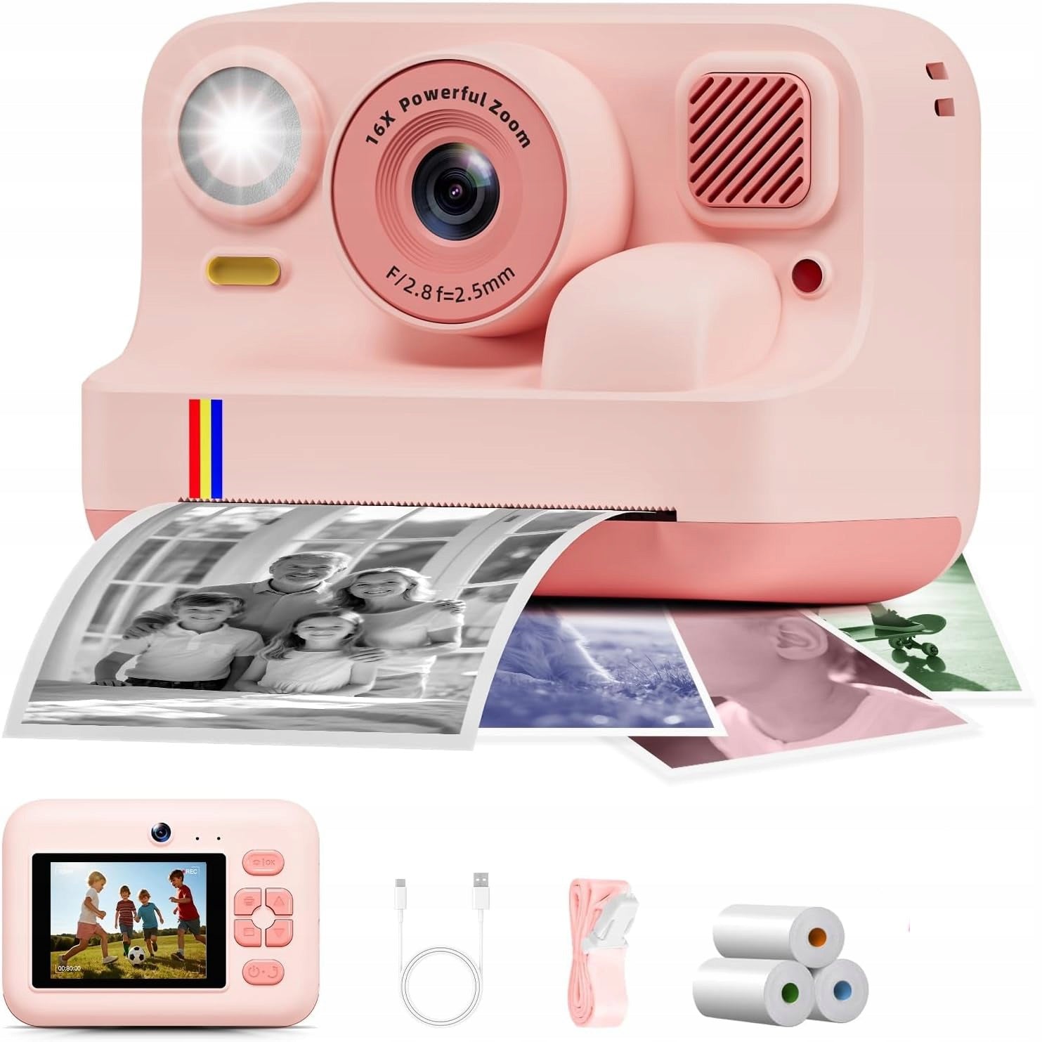 Children's Digital Camera INSTANT with Printer + CARTRIDGES