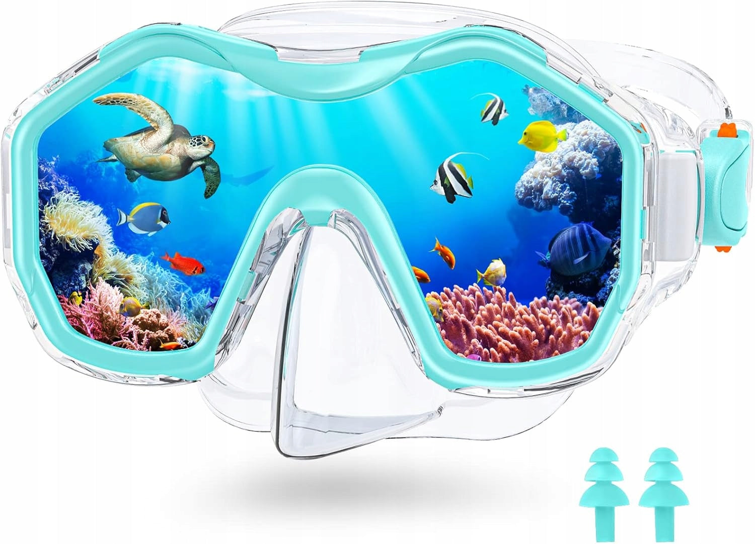 Children's Diving Mask Panoramic 180° Anti-Fog Blue