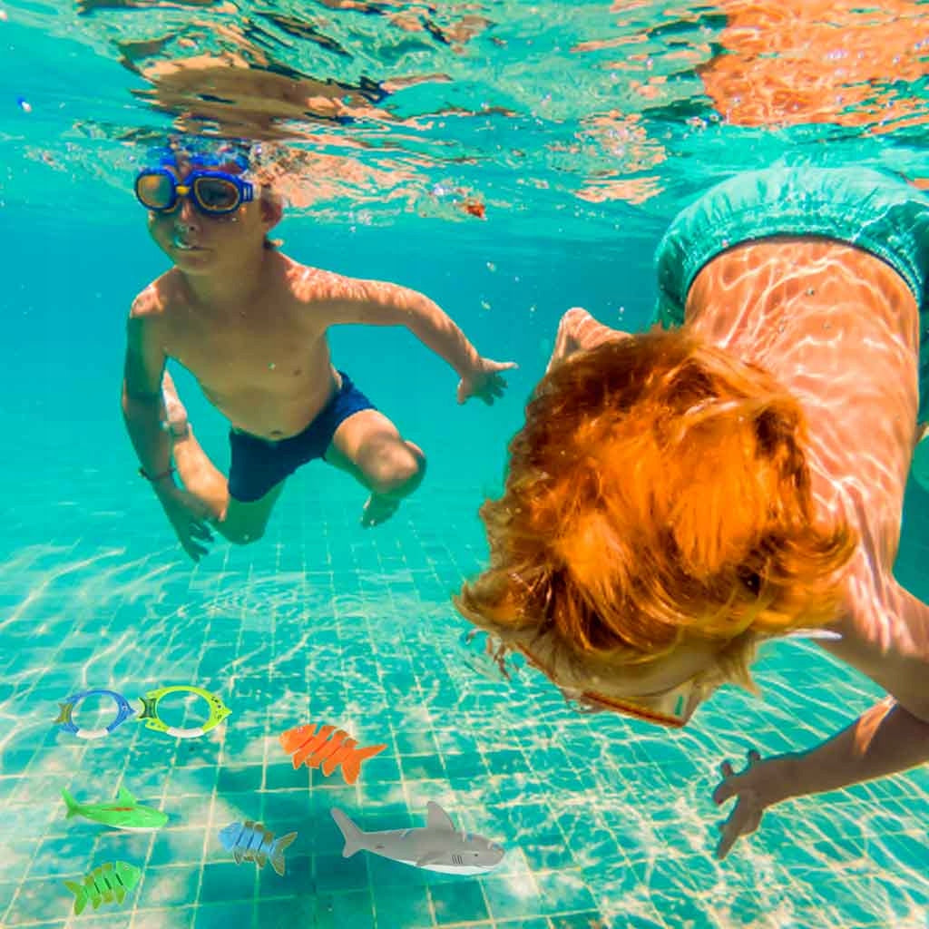 Children's Diving Toys for Swimming Pool and Bath Set 27 el with Bag Manufacturer code Zestaw do nurkowania 27 elem.