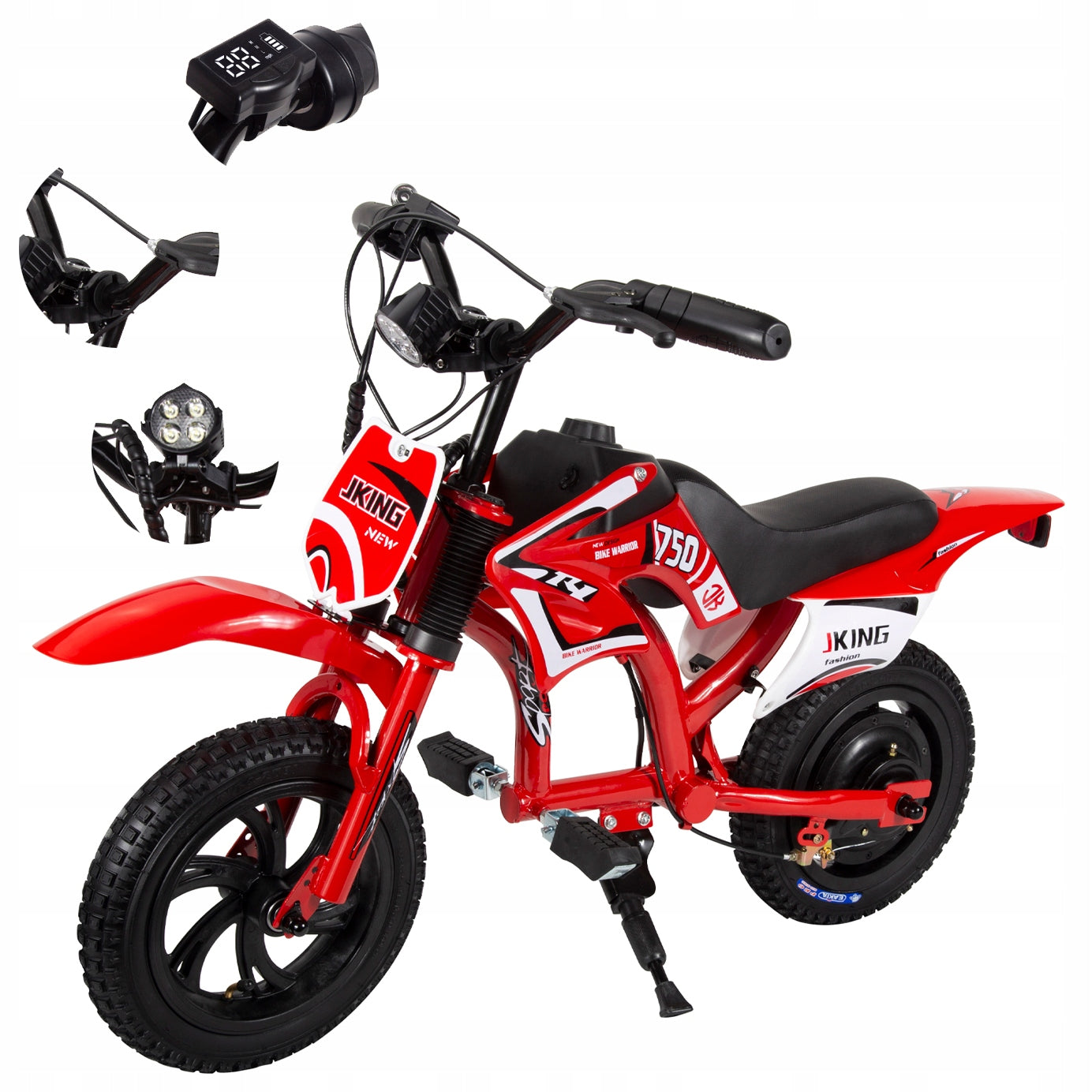 Children's Electric Motorcycle Kids JKING C6 200W 16km/h 25.2V 2600mAh LED