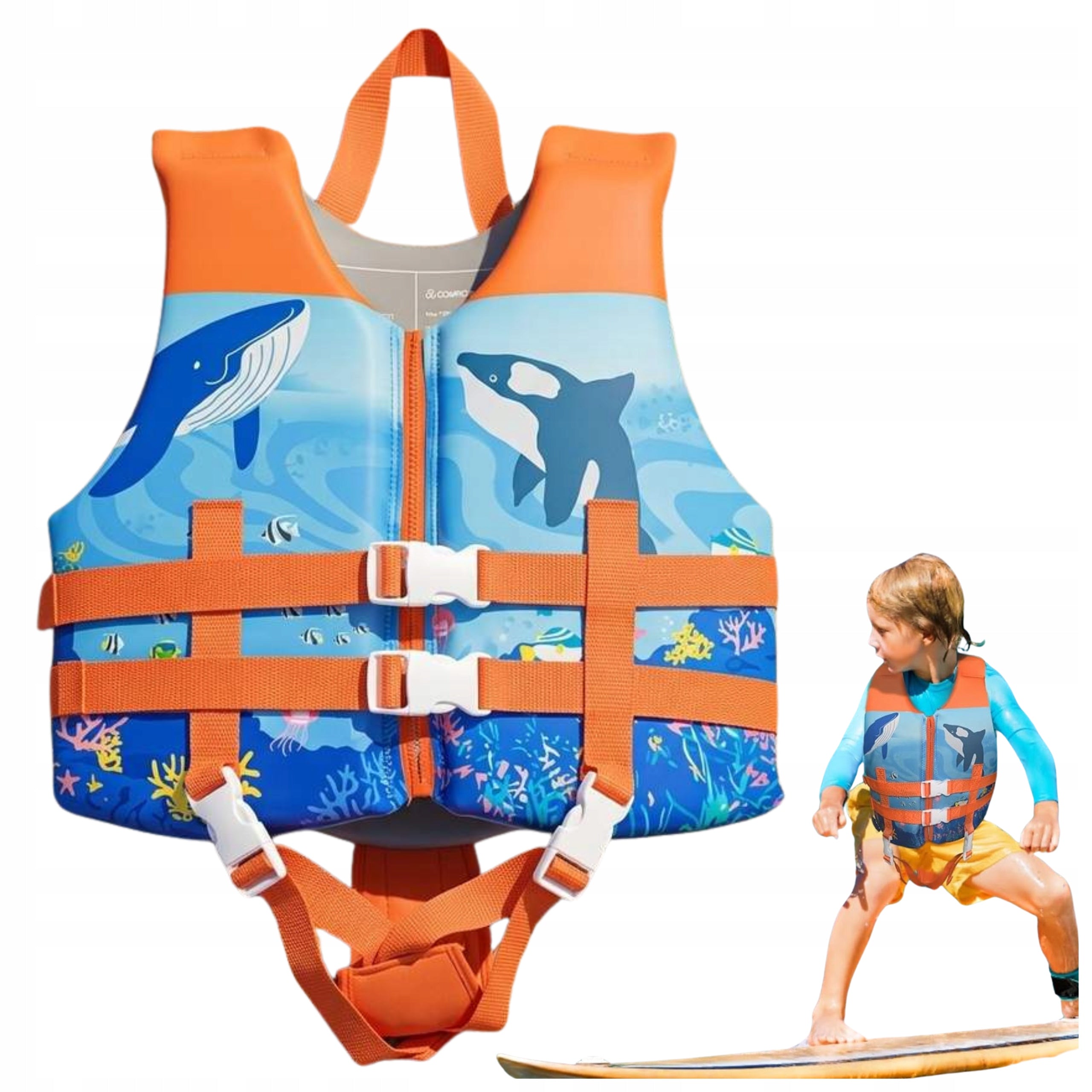 Children's Foam Displacement Vest 13-20kg for Learning to Swim 2-4 S Brand no brand