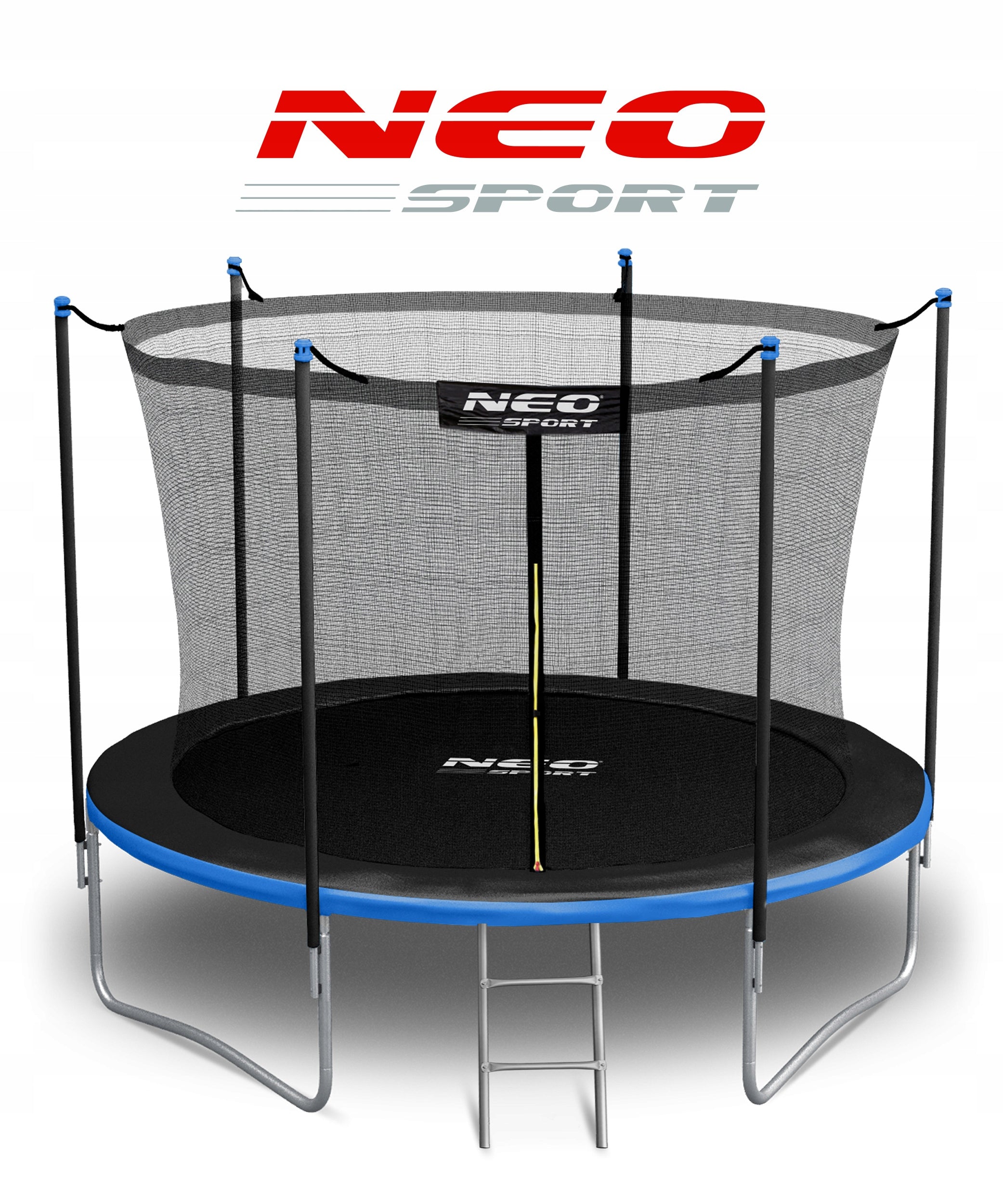 Children's Garden Trampoline 183cm 6ft + LADDER INNER MESH Height from ground level 45 cm
