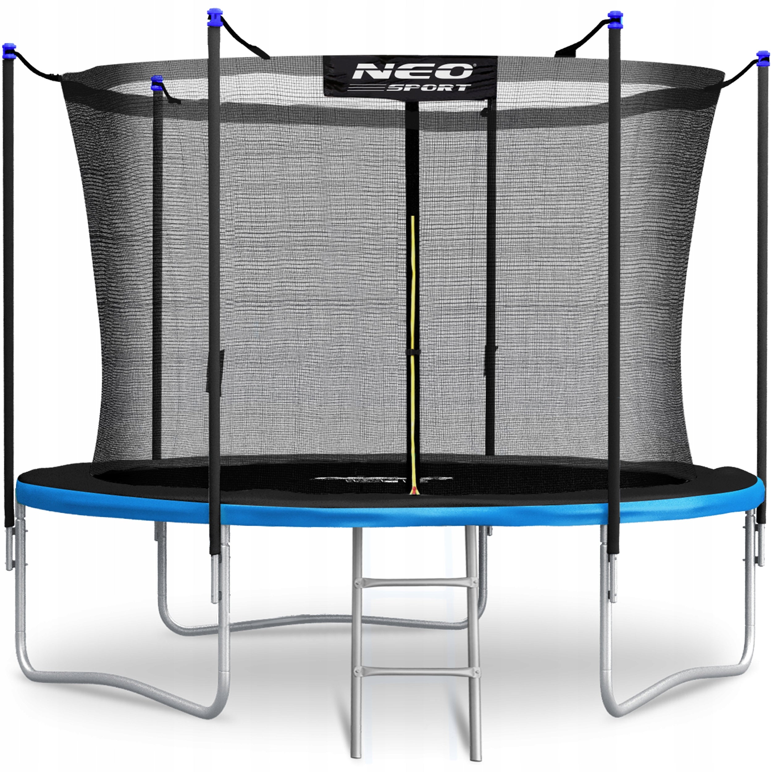 Children's Garden Trampoline 252cm 8ft Neosport LADDER INTERIOR MESH Brand Neo-sport