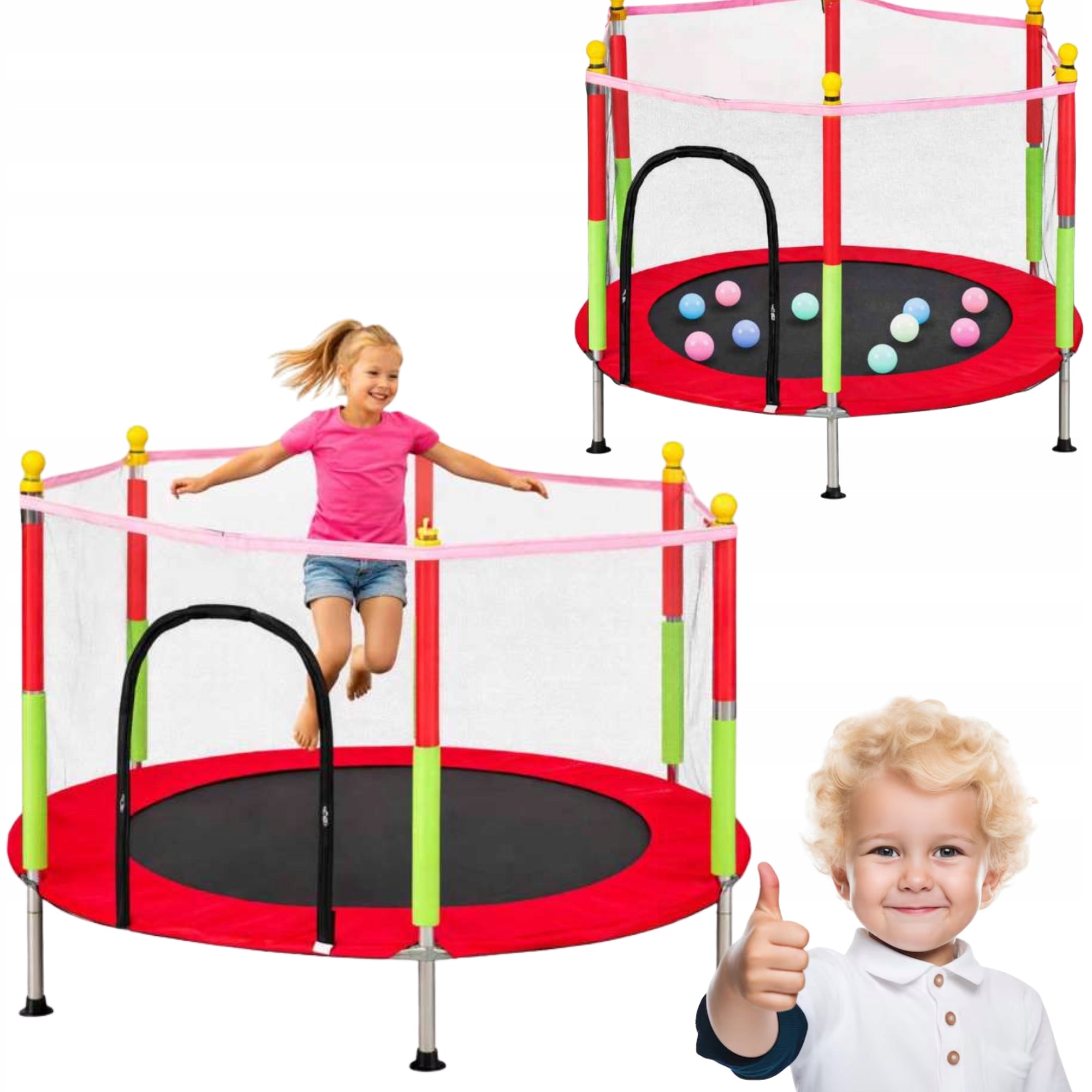 Children's Garden Trampoline Home Ball Net 140cm