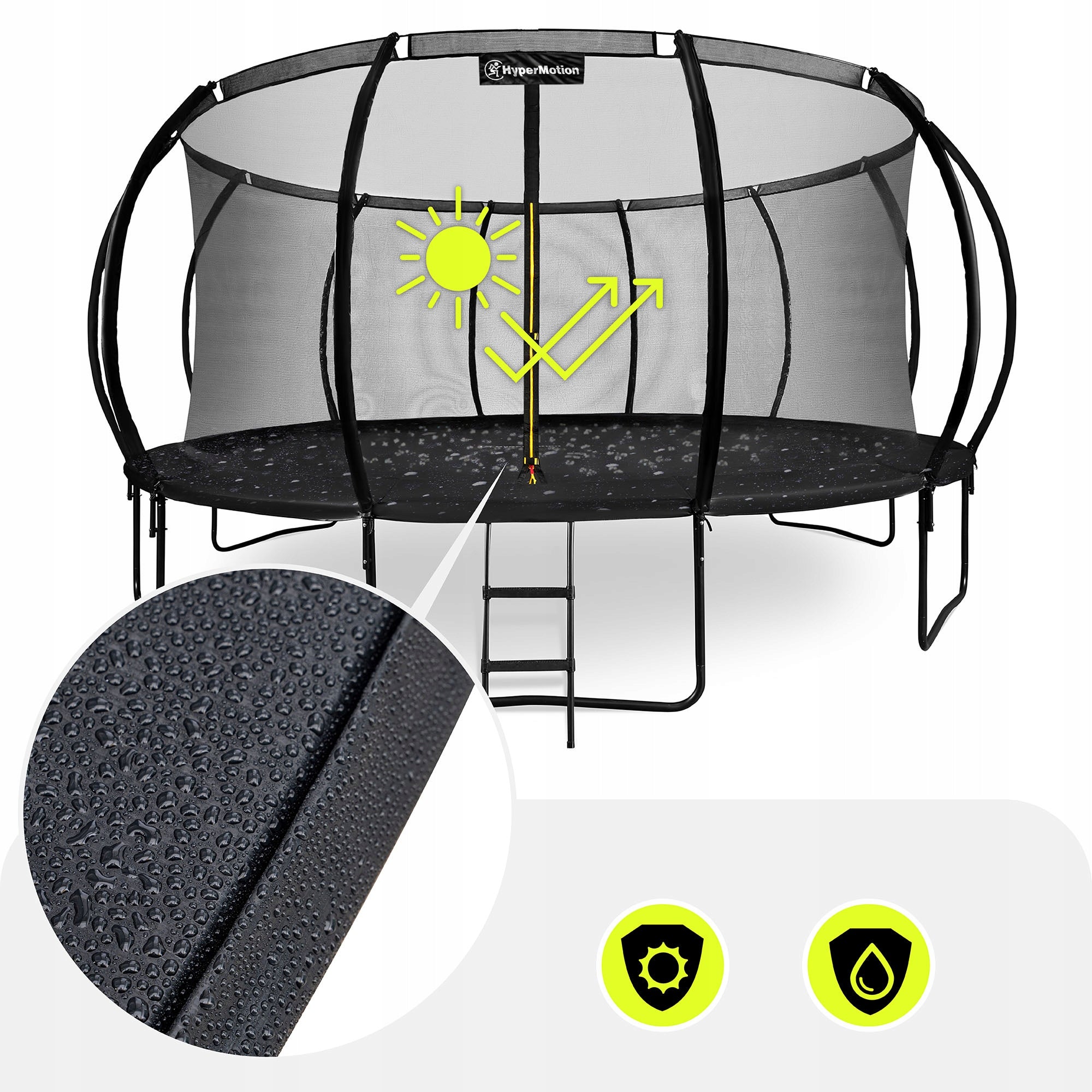 Children's Garden Trampoline Large 16FT with Ladder and Mesh Easy Assembly Height from ground level 89 cm