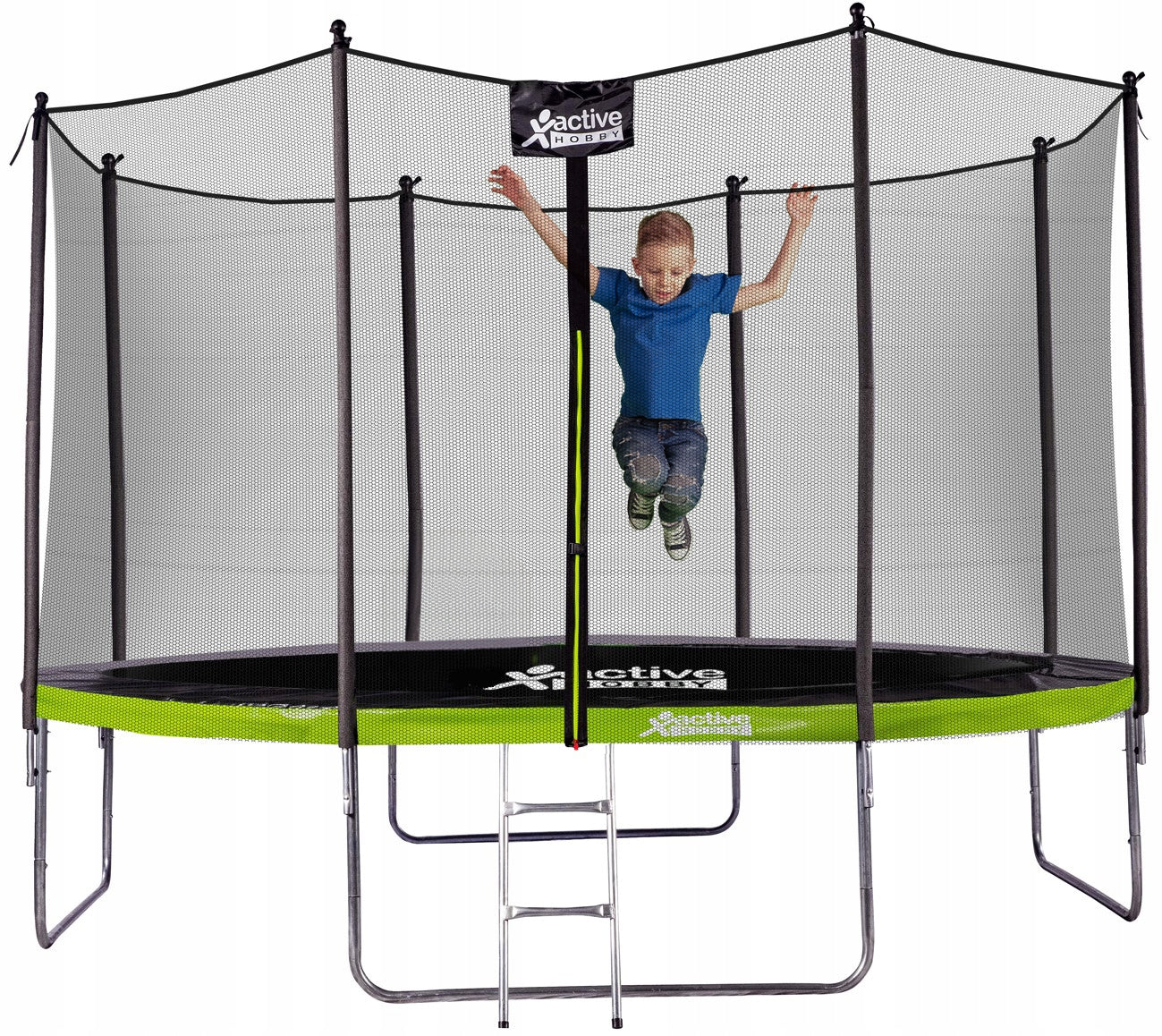 Children's Garden Trampoline Outdoor Mesh 12FT 374 cm Ladder Covers