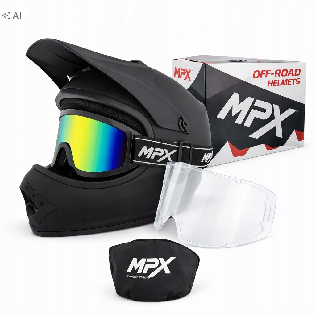 Children's Helmet Cross+Gogle Enduro Mini Quad ATV Cross BMX Scooter M